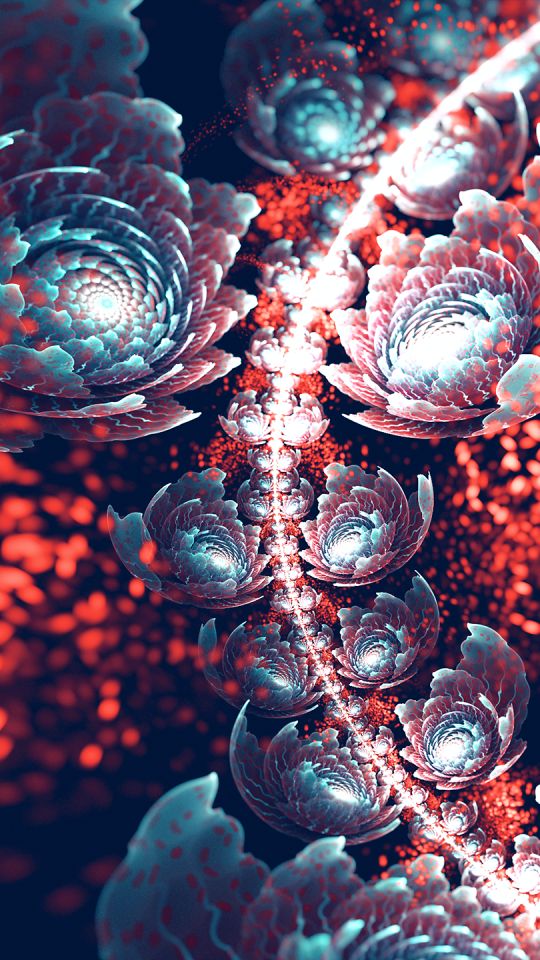 Download mobile wallpaper Abstract, Flower, Light, Fractal, Colorful for free.
