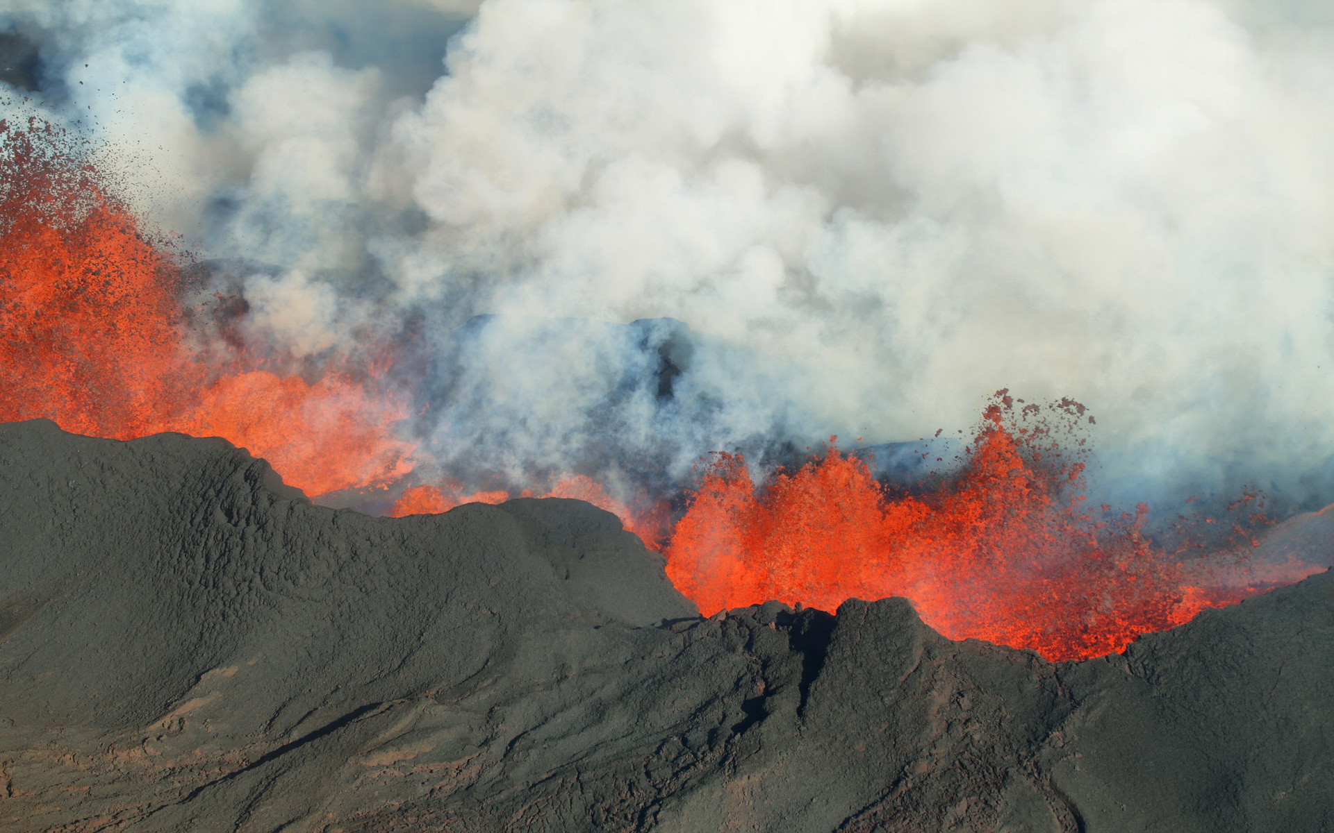 356965壁紙のダウンロード地球, バルダルブンガ, クレーター, アイスランド, 溶岩, 成層火山, 火山-スクリーンセーバーと写真を無料で