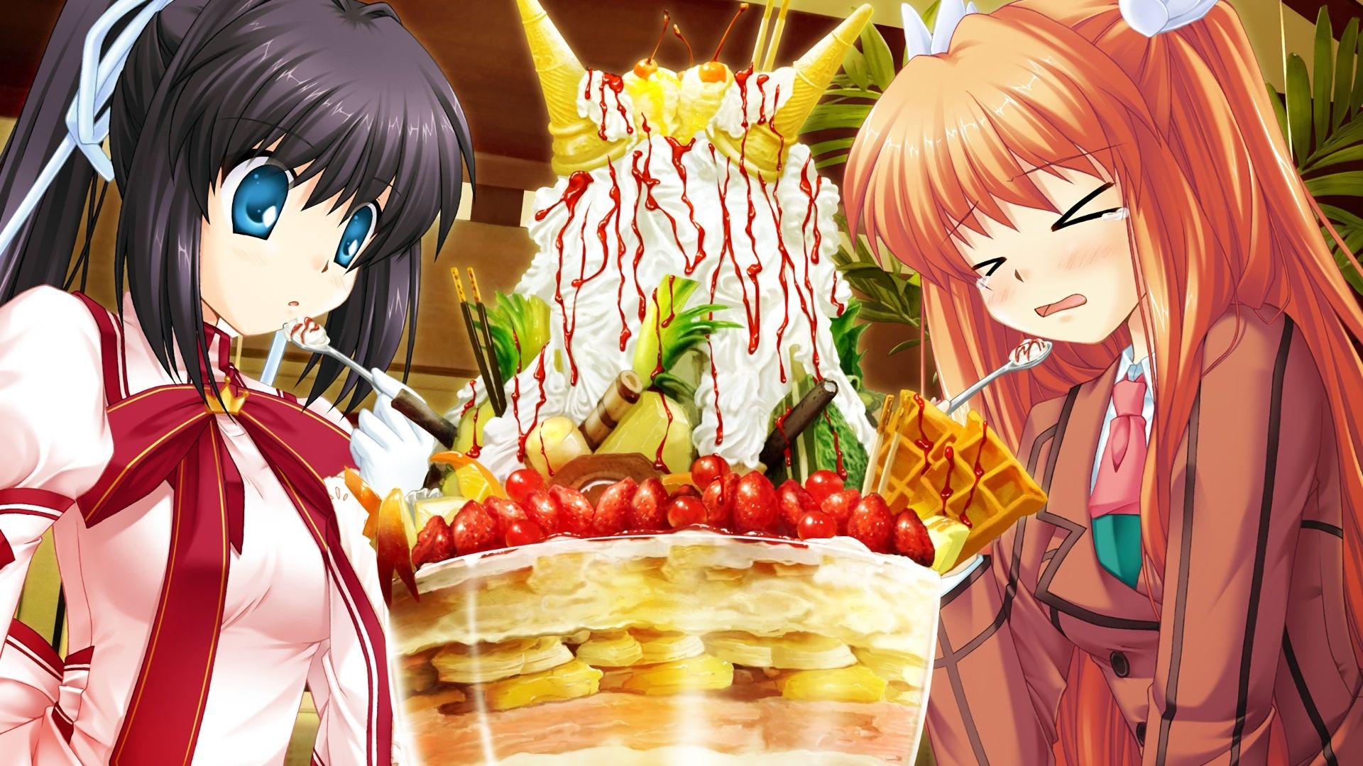 Download mobile wallpaper Anime, Rewrite, Chihaya Ohtori, Lucia Konohana for free.