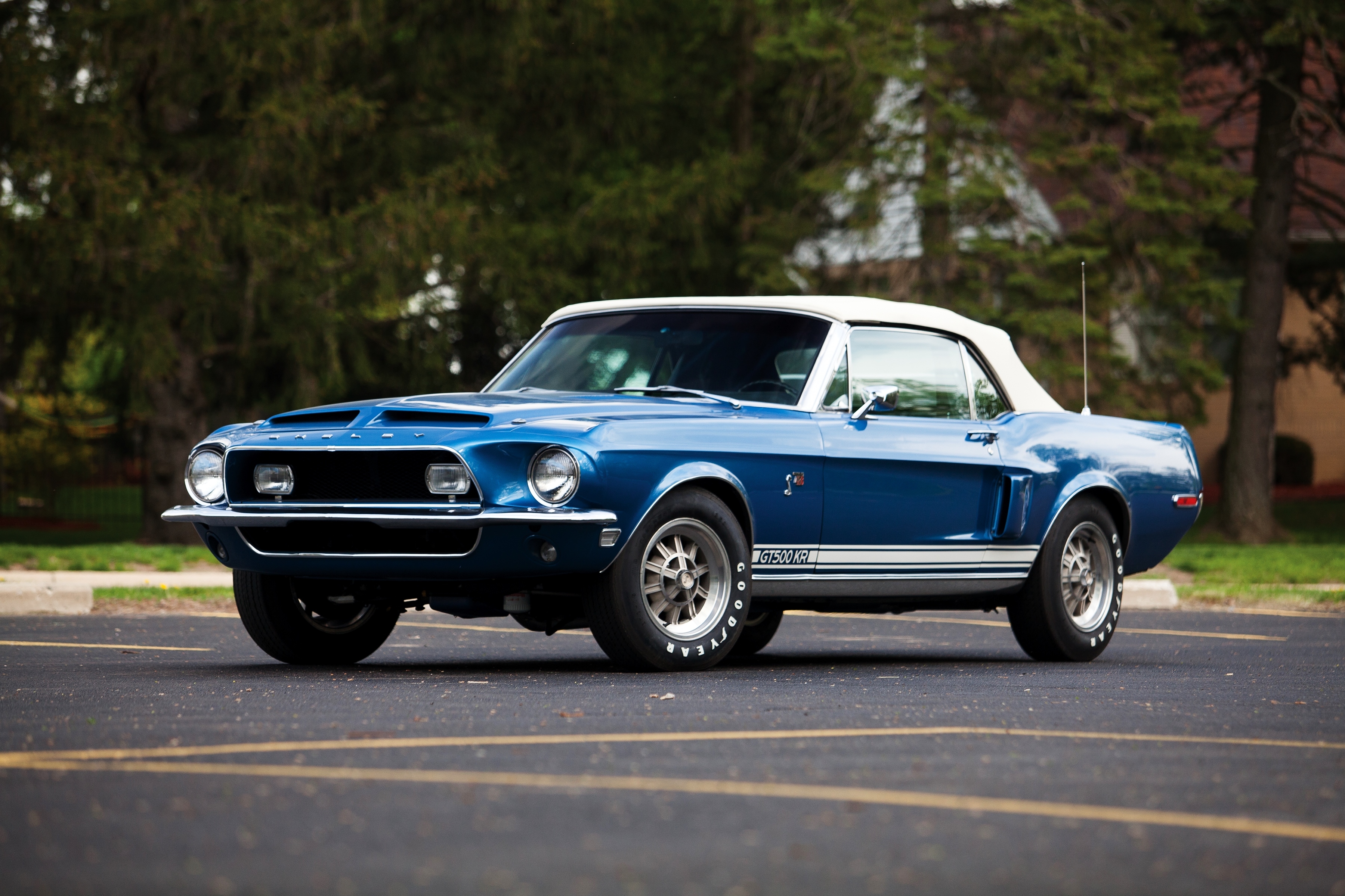 cabriolet, shelby, ford, cars, side view, gt500, 19686 blue