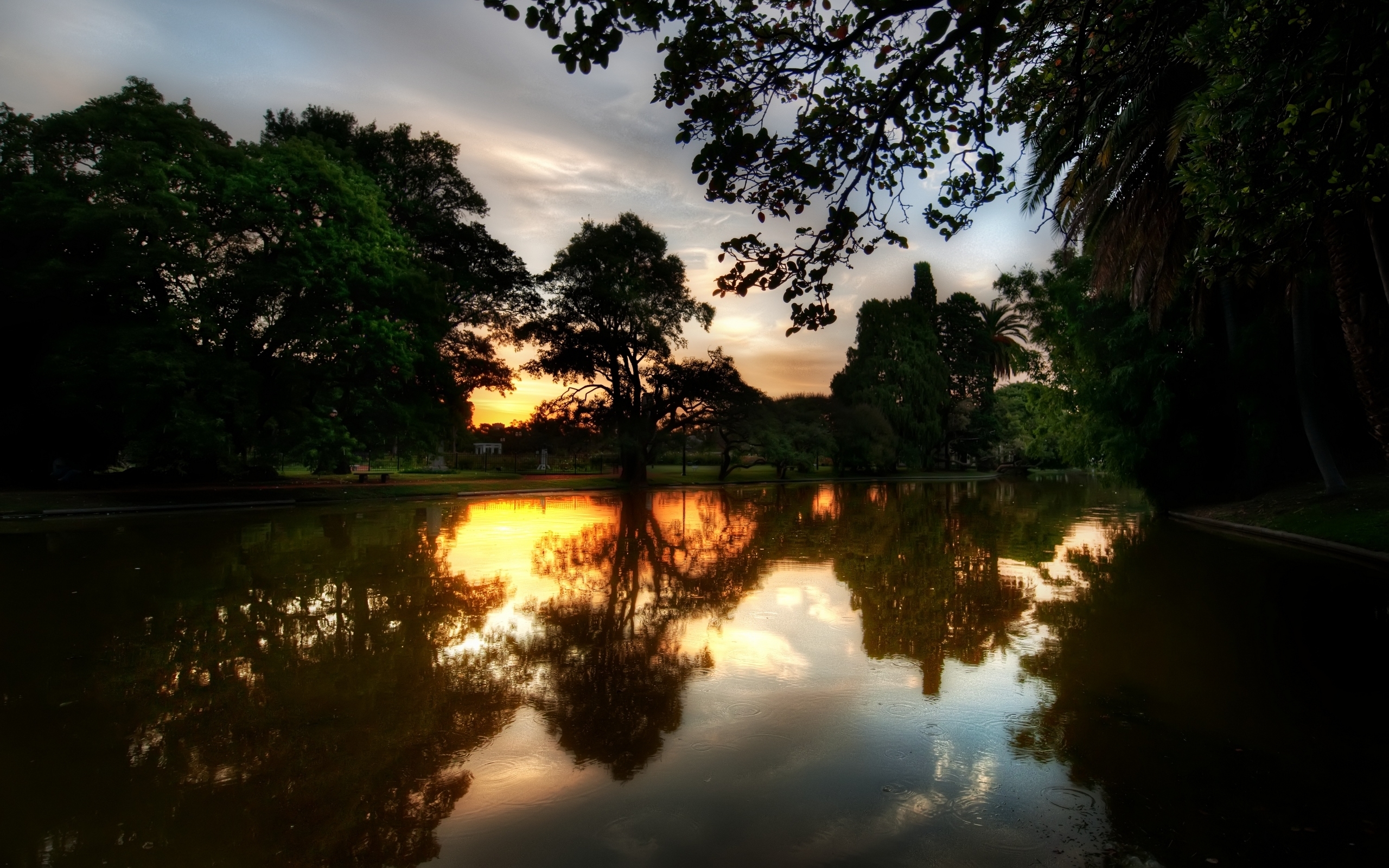 Free download wallpaper Landscape, Trees, Sunset, Lakes on your PC desktop