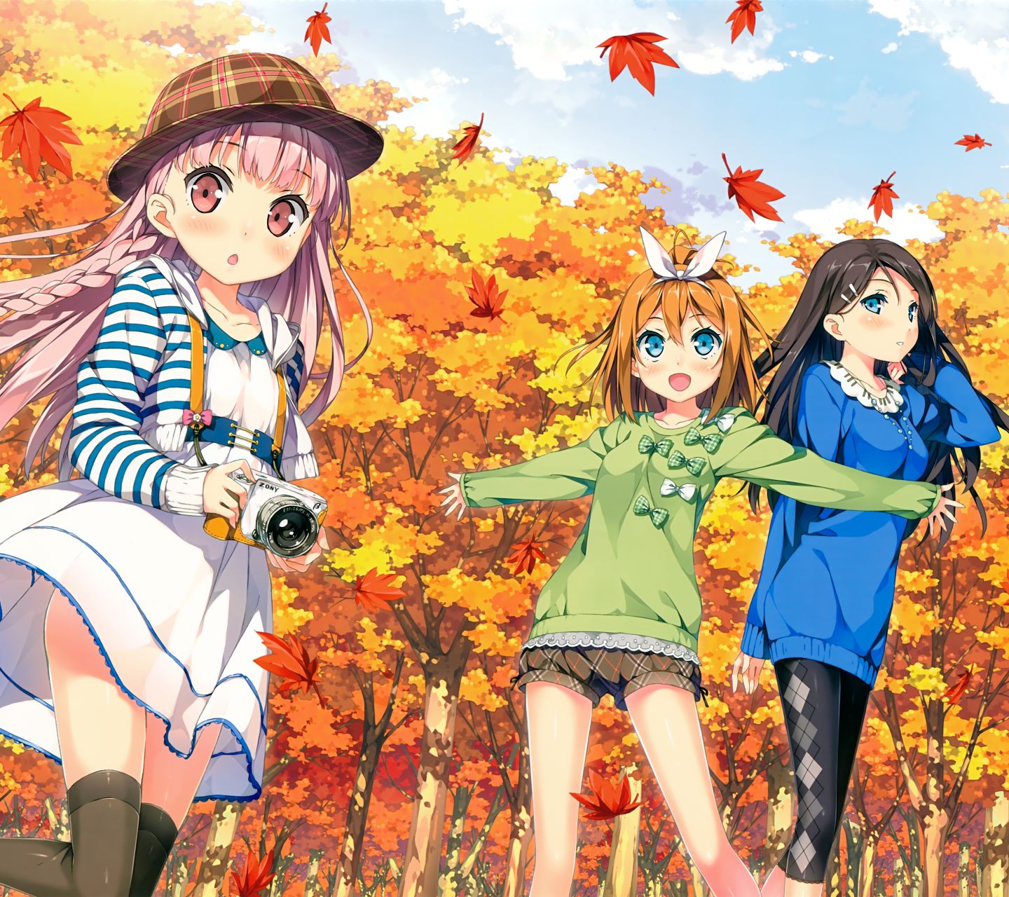 Free download wallpaper Anime, Fall, Original, 5 Nenme No Houkago on your PC desktop