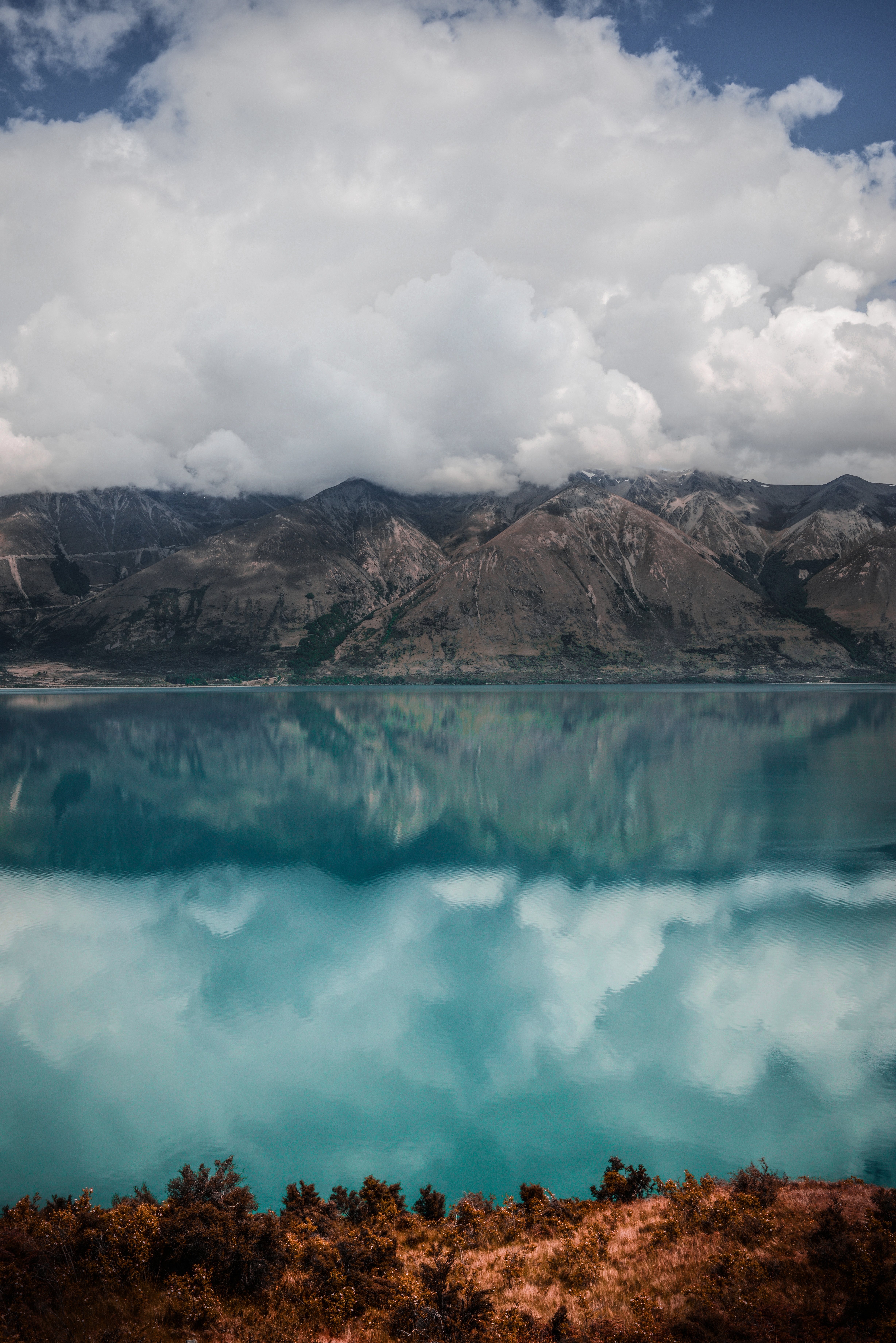 PCデスクトップに湖, オハウ, 自然, 山脈, 雲, ニュージーランド画像を無料でダウンロード