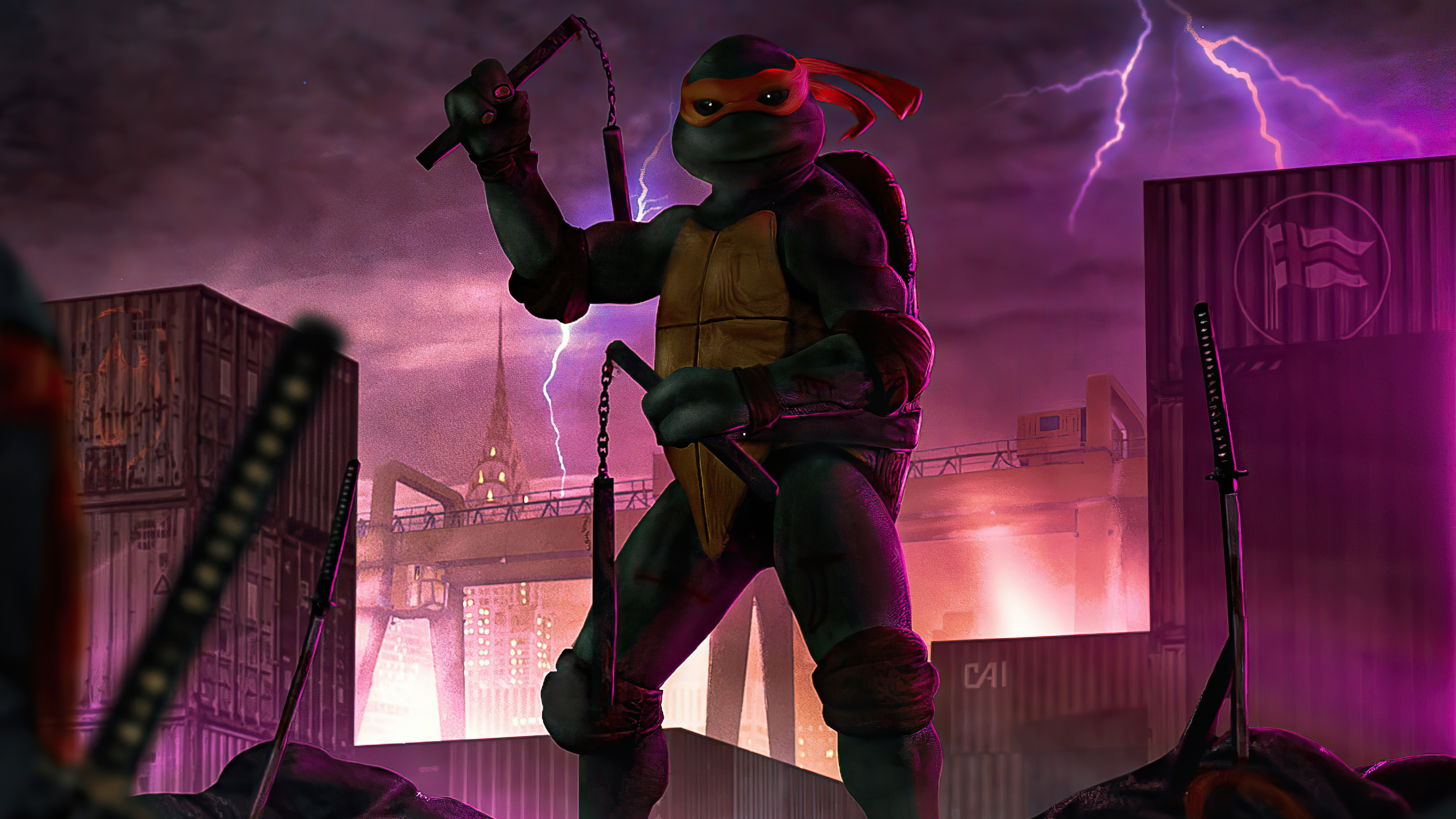 Handy-Wallpaper Teenage Mutant Ninja Turtles, Comics, Michelangelo (Tmnt) kostenlos herunterladen.