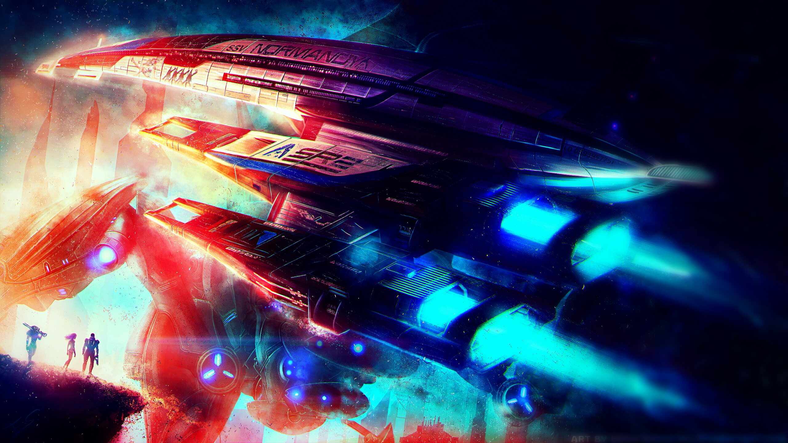 Free download wallpaper Mass Effect, Spaceship, Video Game, Normandy Sr 2 on your PC desktop