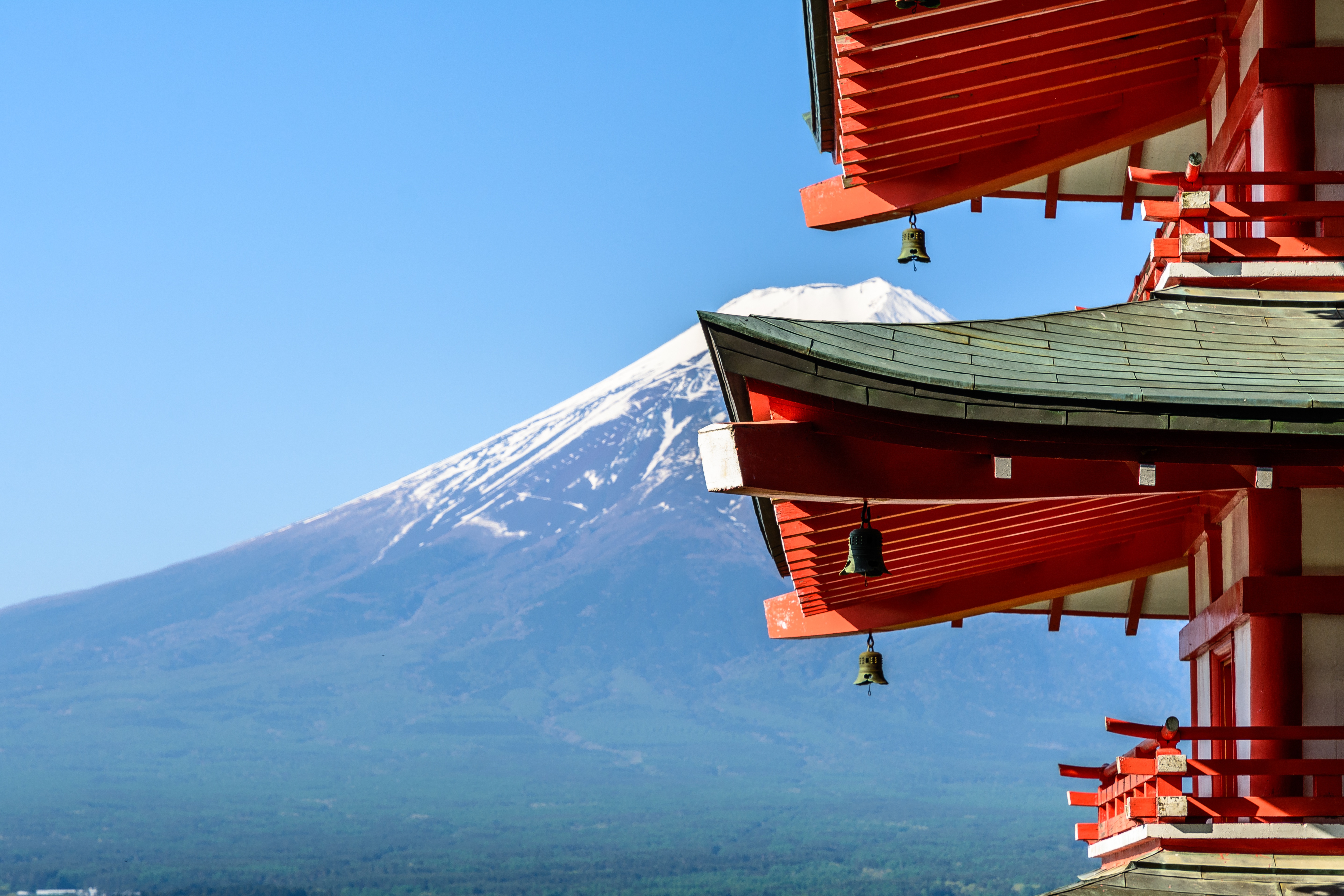 486487壁紙のダウンロード富士山, 地球, 日本, パゴダ, 火山-スクリーンセーバーと写真を無料で