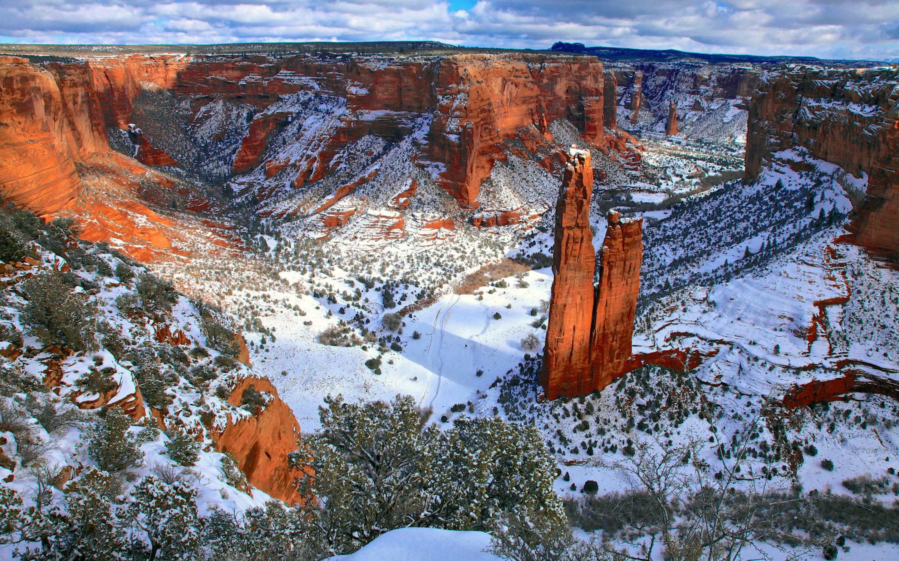 493263 télécharger l'image monument national du canyon de chelly, canyon, terre/nature, neiger, hiver, canyons - fonds d'écran et économiseurs d'écran gratuits