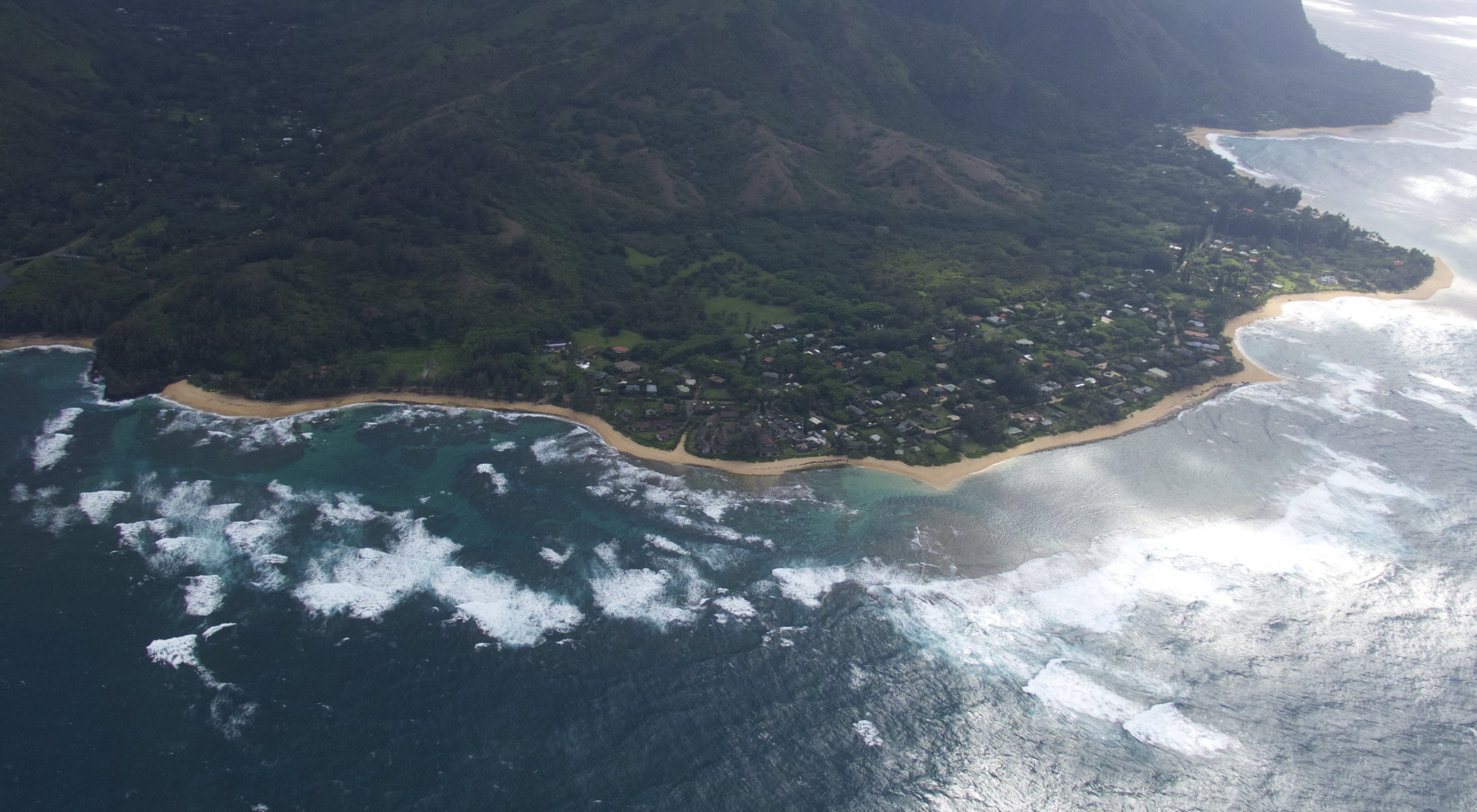 Download mobile wallpaper Sea, Shore, Earth, Island, Hawaii, Coastline, Aerial, Kauai for free.