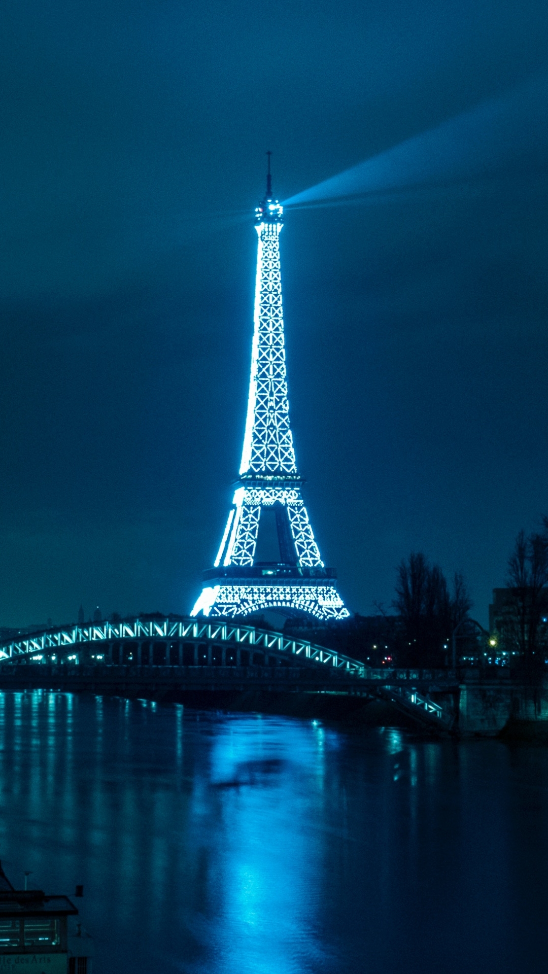 Téléchargez des papiers peints mobile Nuit, Paris, Tour Eiffel, Ville, Lumière, France, Monument, Les Monuments, Construction Humaine, Rivière gratuitement.