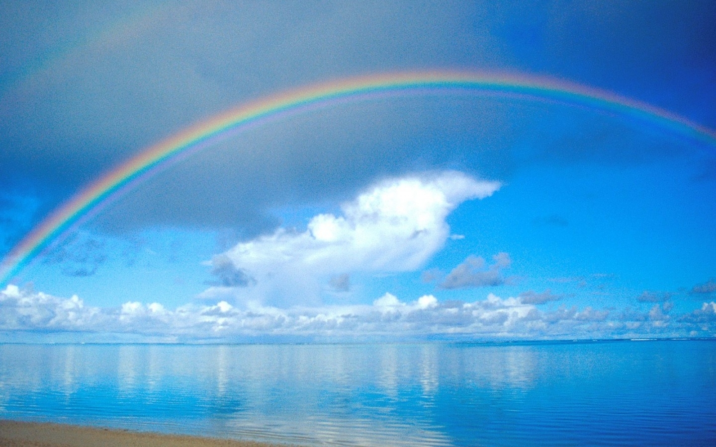 35608 скачать картинку радуга, пейзаж, море, синие - обои и заставки бесплатно