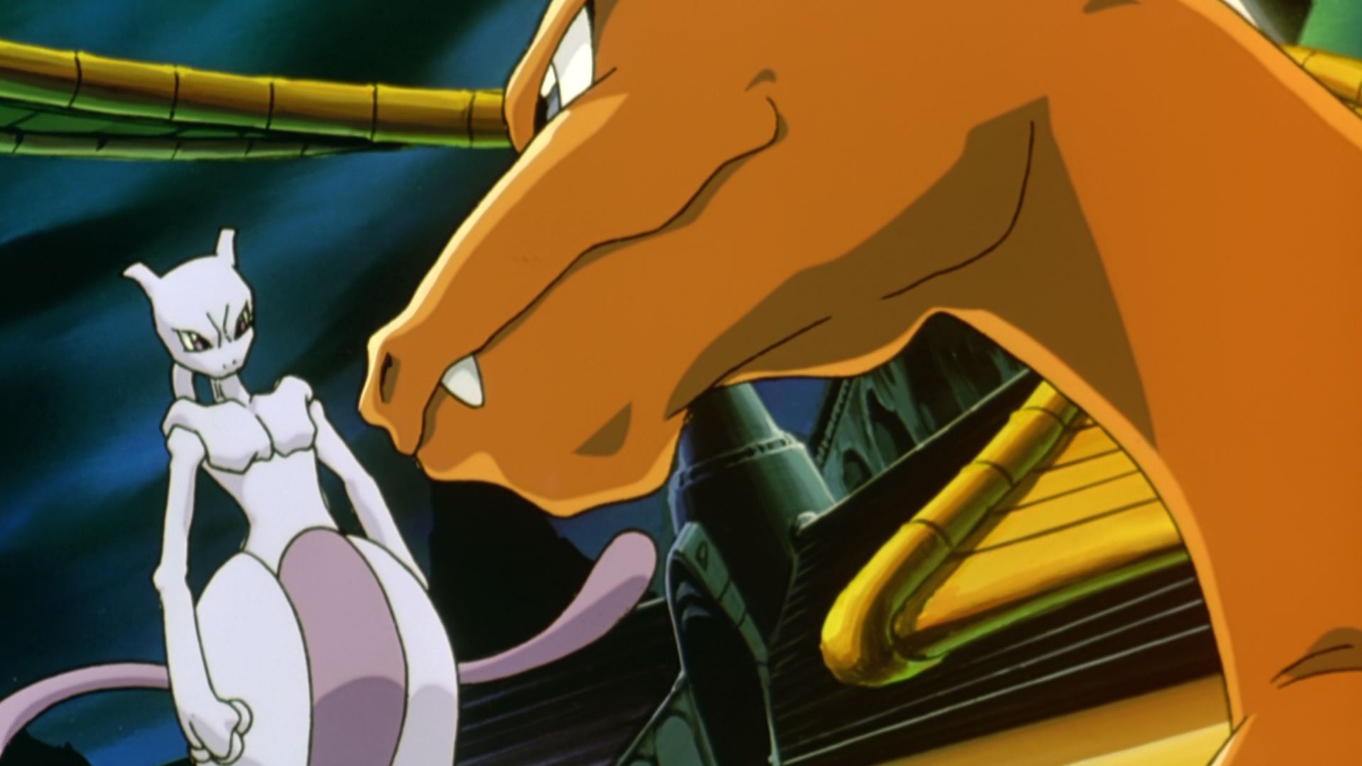 Download mobile wallpaper Pokémon: The First Movie, Mewtwo (Pokémon), Charizard (Pokémon), Pokémon, Anime for free.