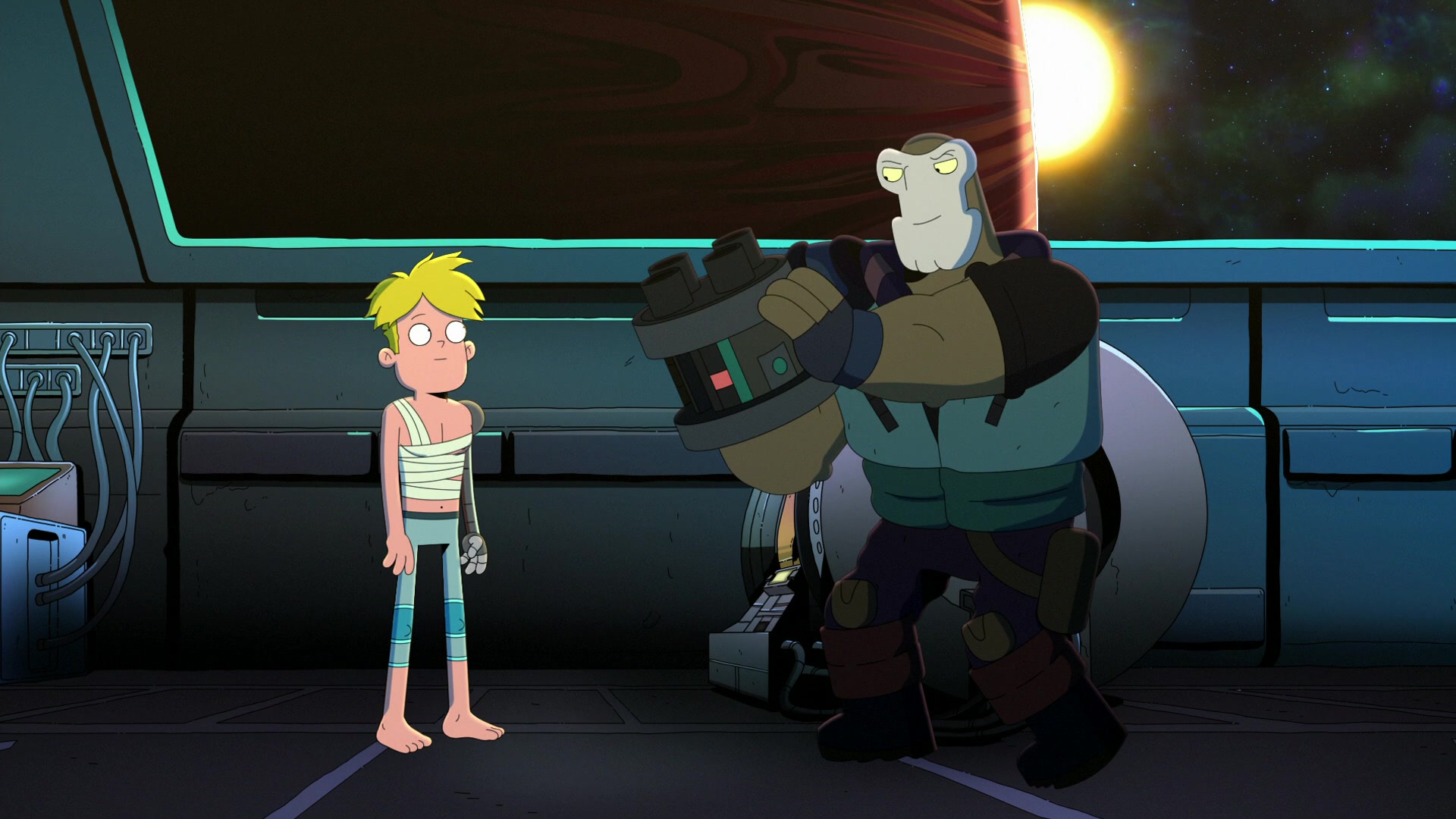 Download mobile wallpaper Blonde, Feet, Tv Show, Gary Goodspeed, Final Space, Fox (Final Space) for free.