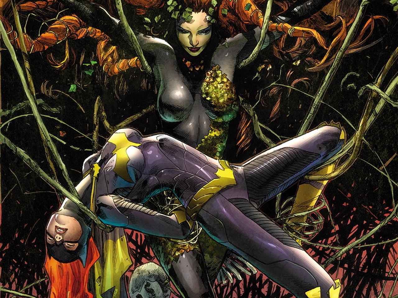 Download mobile wallpaper Comics, Poison Ivy, Batgirl for free.