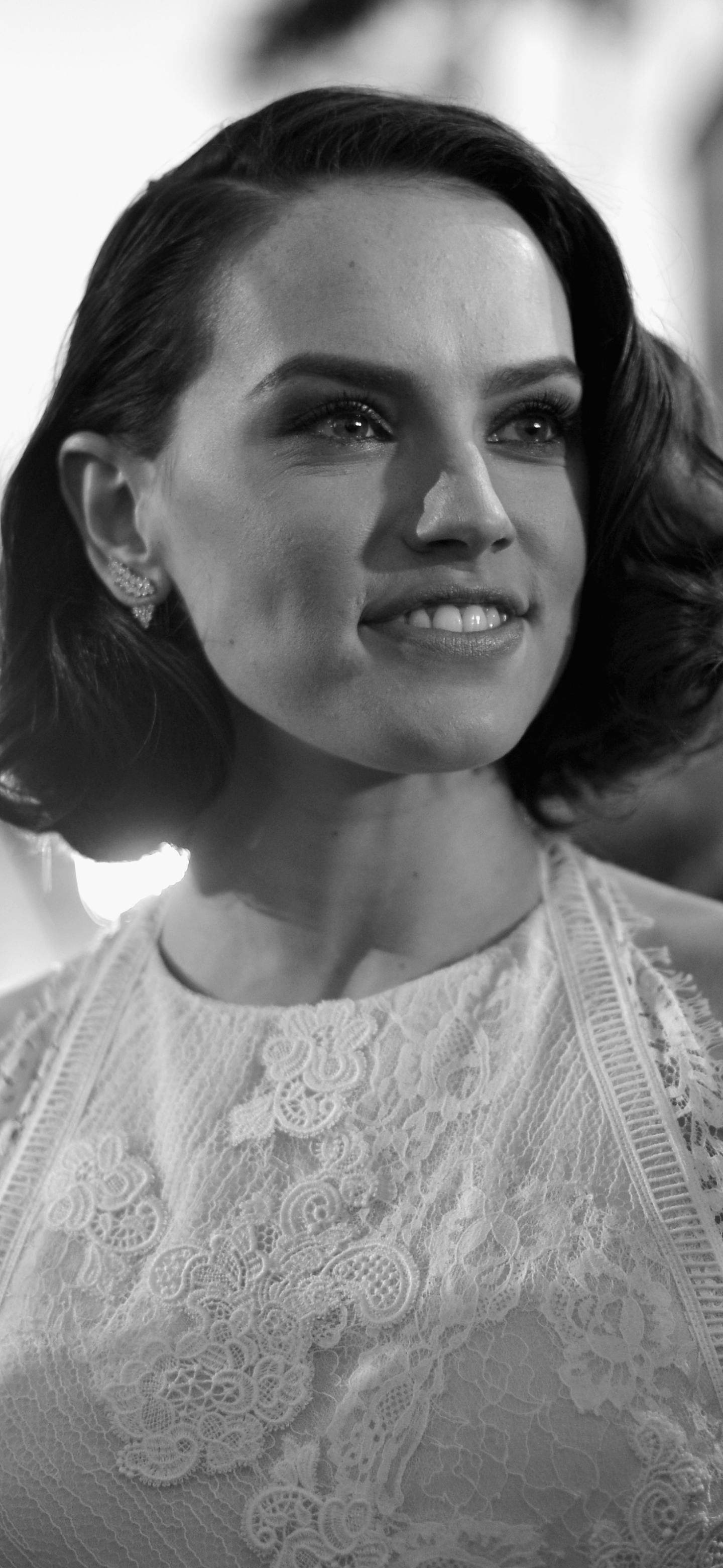 Download mobile wallpaper Monochrome, Celebrity, Actress, Daisy Ridley for free.