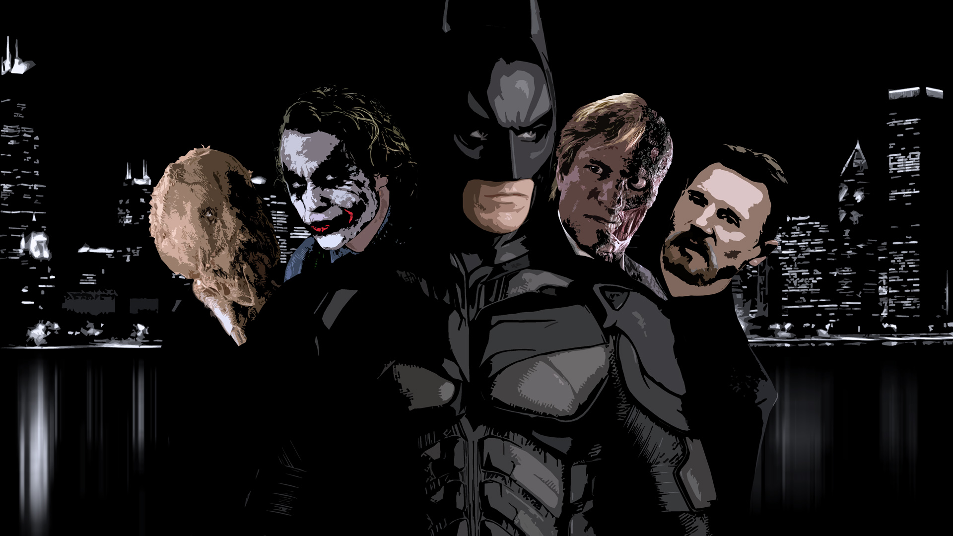 Free download wallpaper Batman, Joker, Movie, The Dark Knight, Two Face on your PC desktop