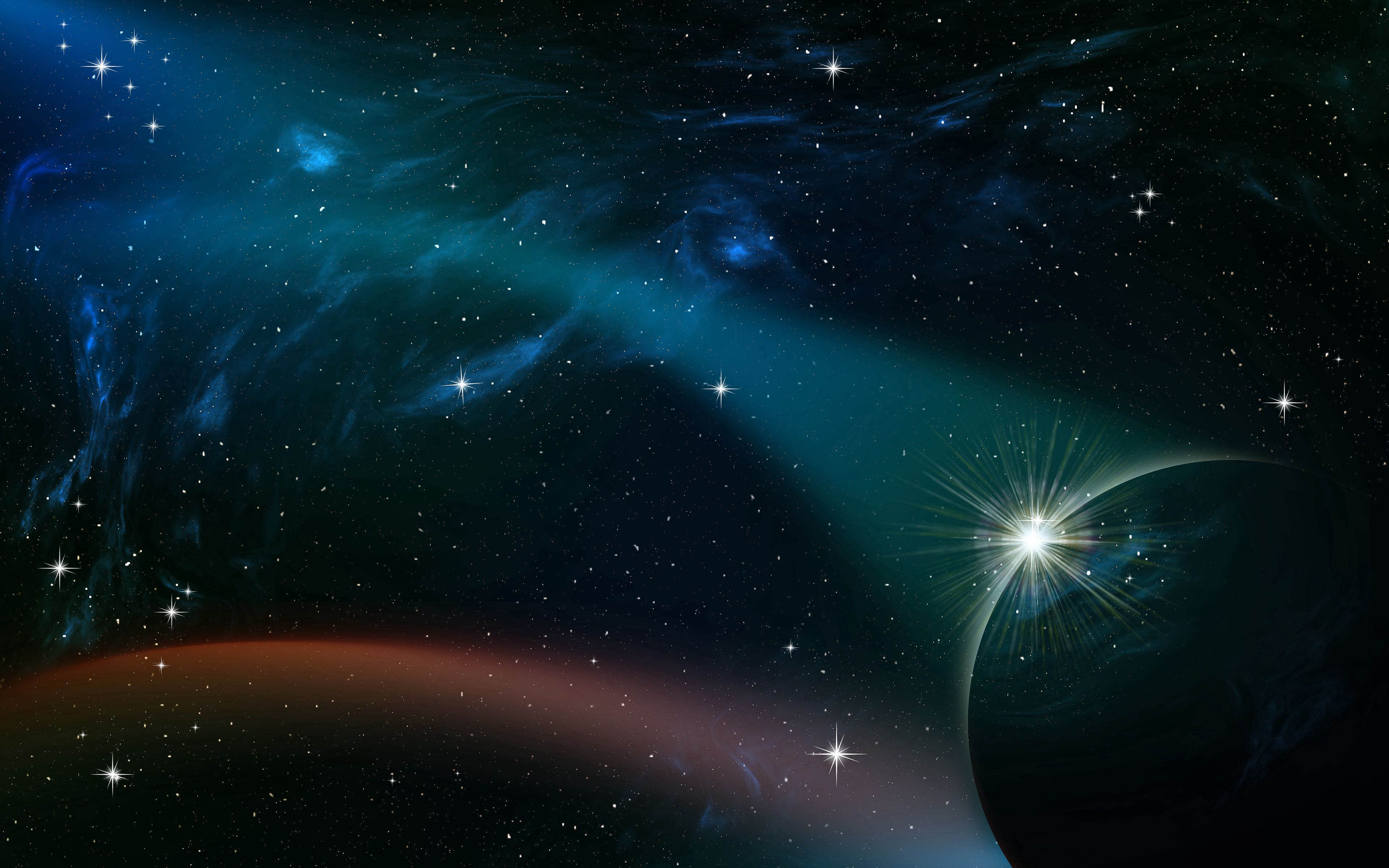 Free download wallpaper Shining, Stars, Starry Sky, Universe, Planet, Galaxy on your PC desktop