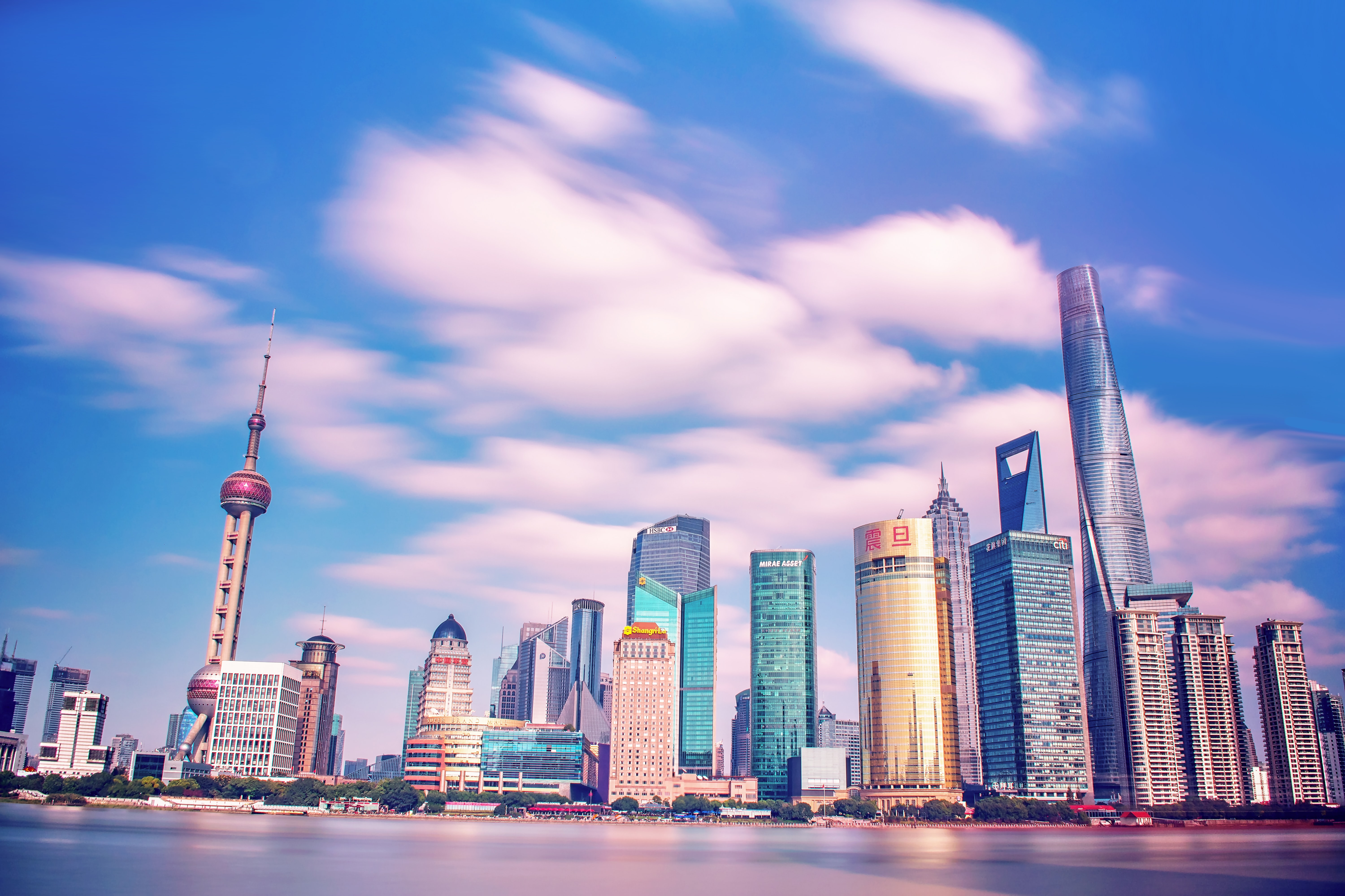 Descarga gratis la imagen Ciudades, Ciudad, Rascacielos, Horizonte, Shanghái, Hecho Por El Hombre, Torre De La Perla Oriental en el escritorio de tu PC