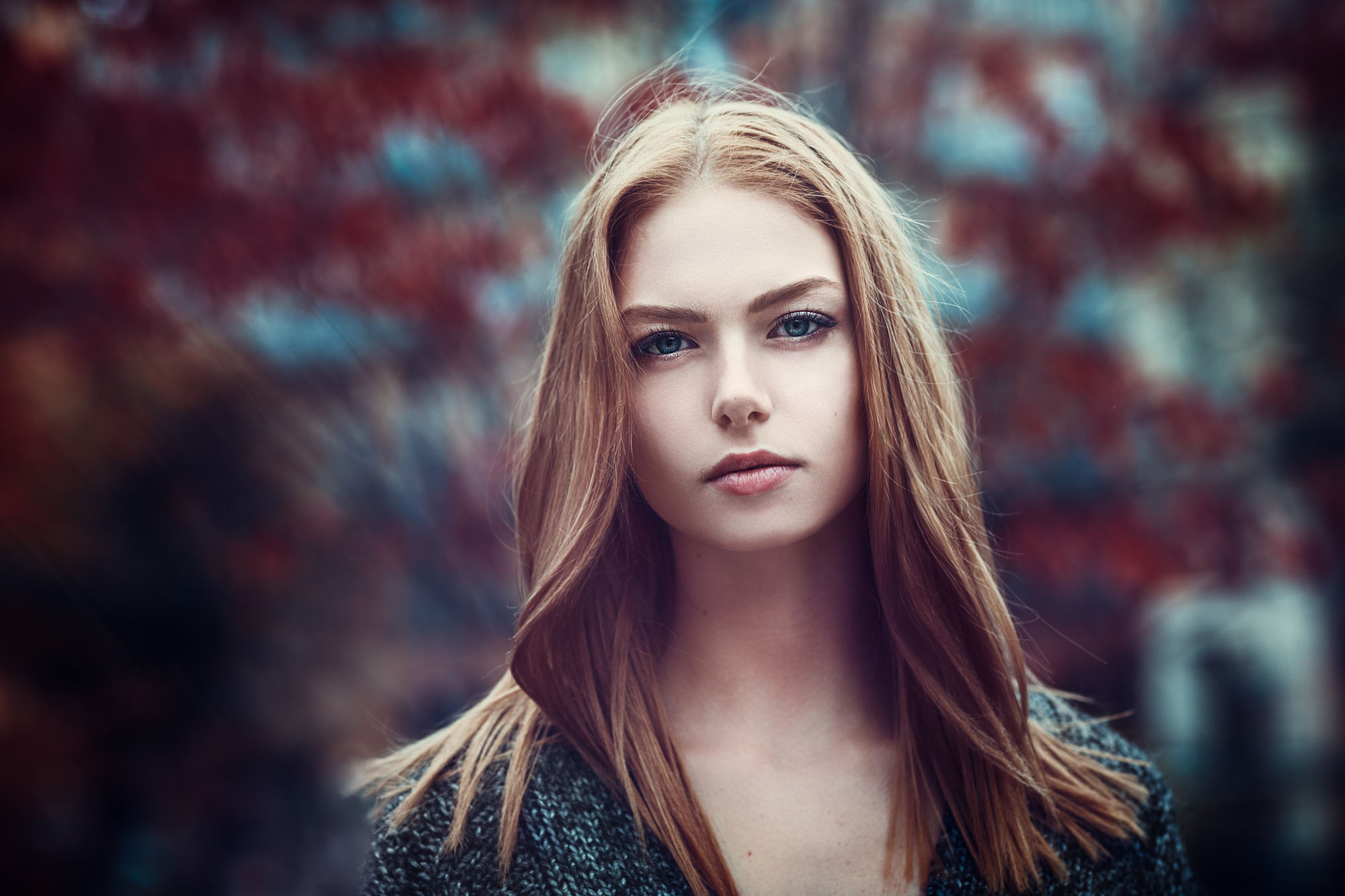 Téléchargez gratuitement l'image Bokeh, Blond, Yeux Bleus, Femmes, Top Model sur le bureau de votre PC