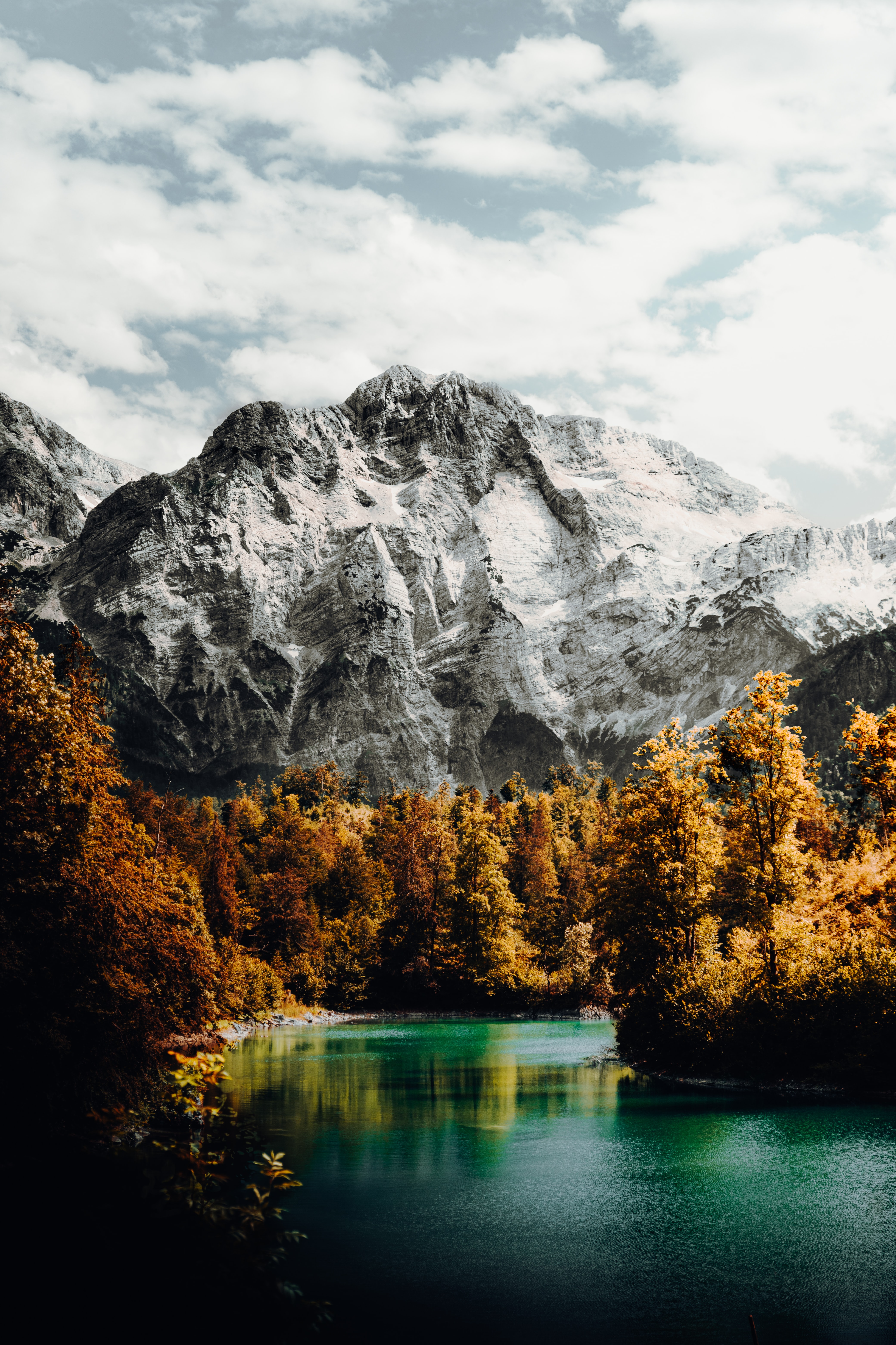 Laden Sie das Natur, Bäume, Berg, See, Clouds, Landschaft-Bild kostenlos auf Ihren PC-Desktop herunter