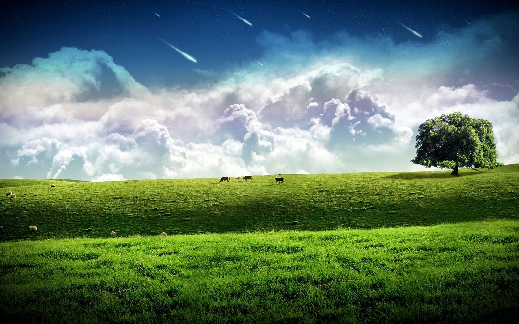 Laden Sie das Landschaft, Grass, Sky, Kunst-Bild kostenlos auf Ihren PC-Desktop herunter