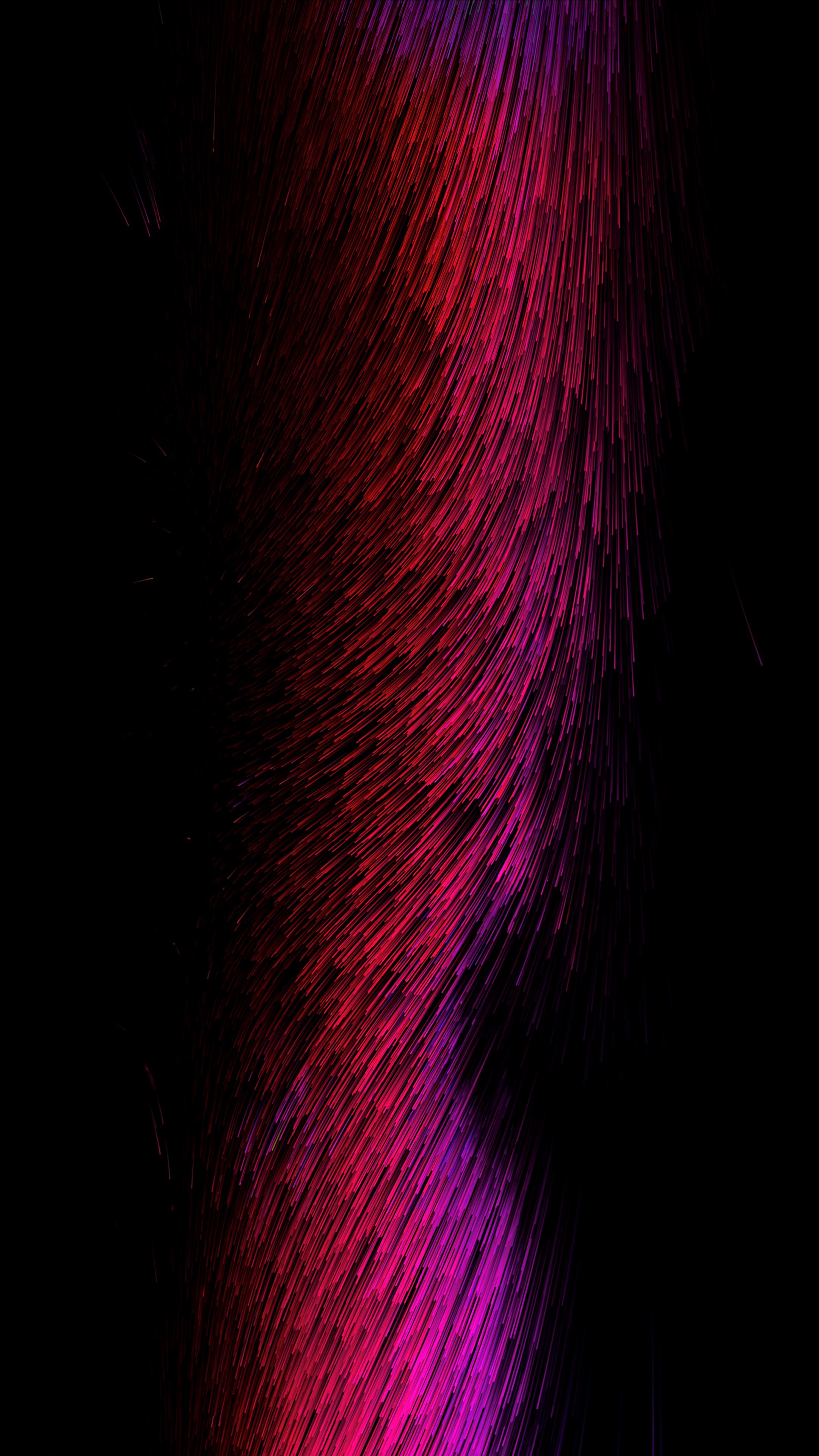 lines, abstract, pink, red, dark, stripes, streaks, glow, threads, thread