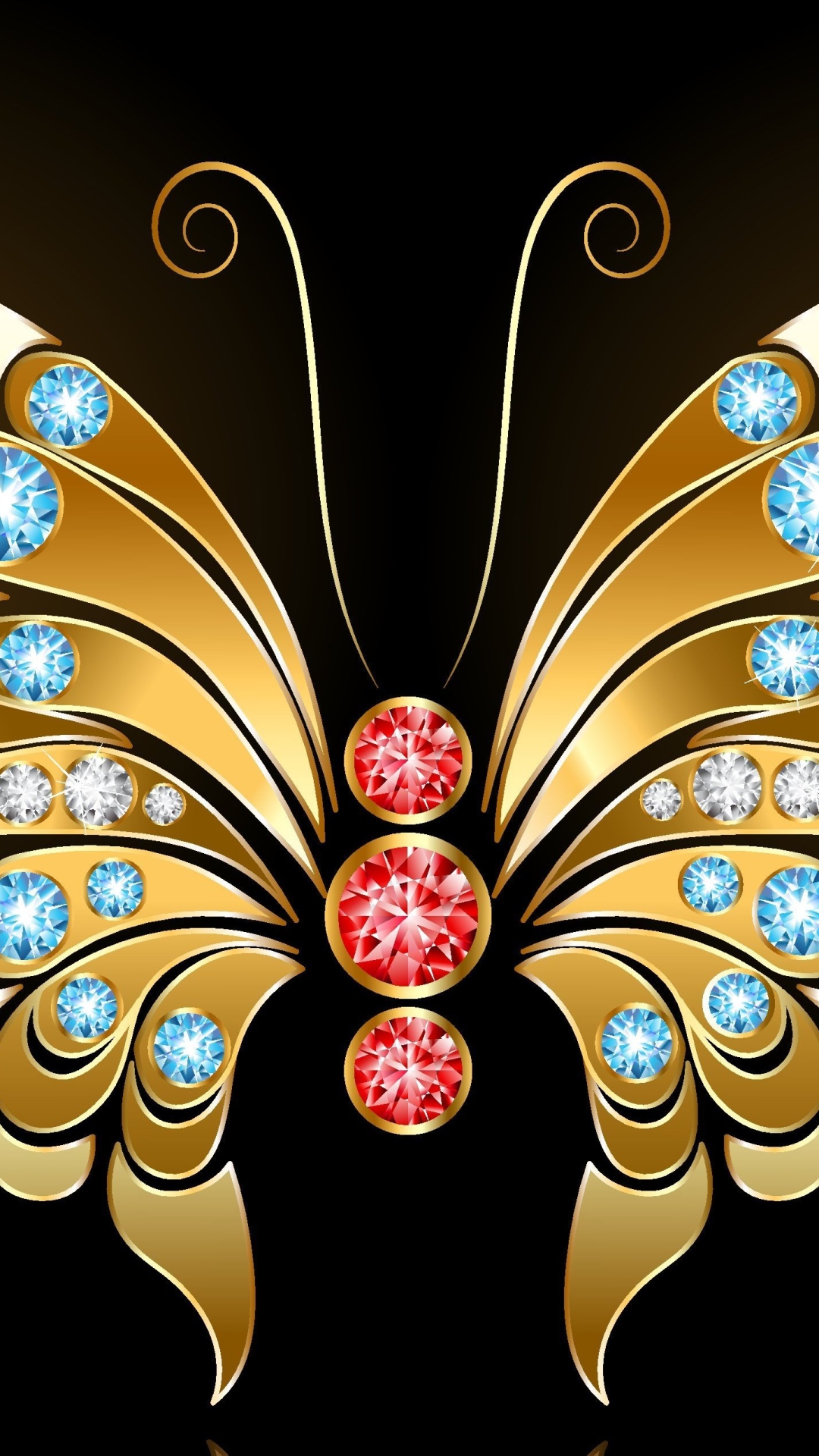 Descarga gratuita de fondo de pantalla para móvil de Mariposa, Artístico, Joyas, Diamante.