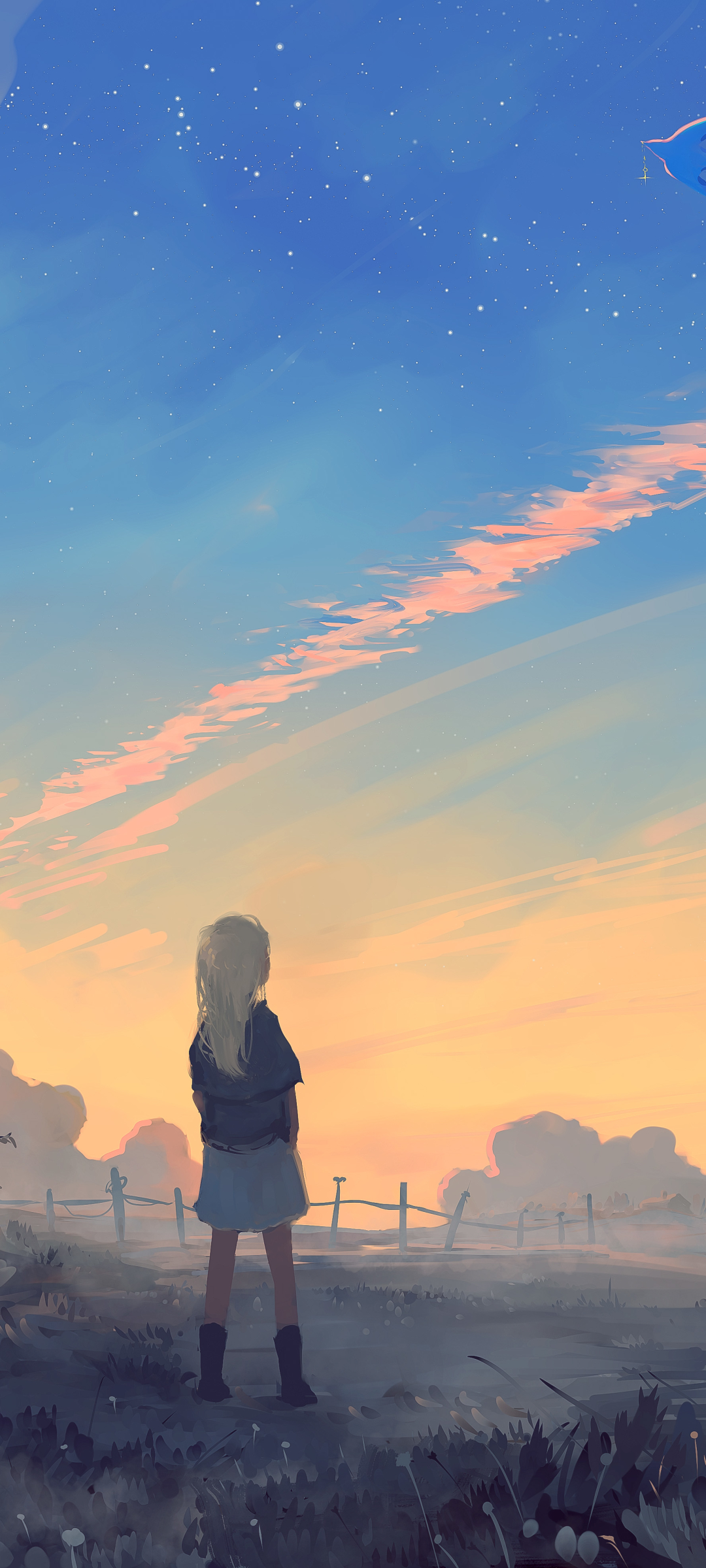 Download mobile wallpaper Anime, Sky, Original for free.