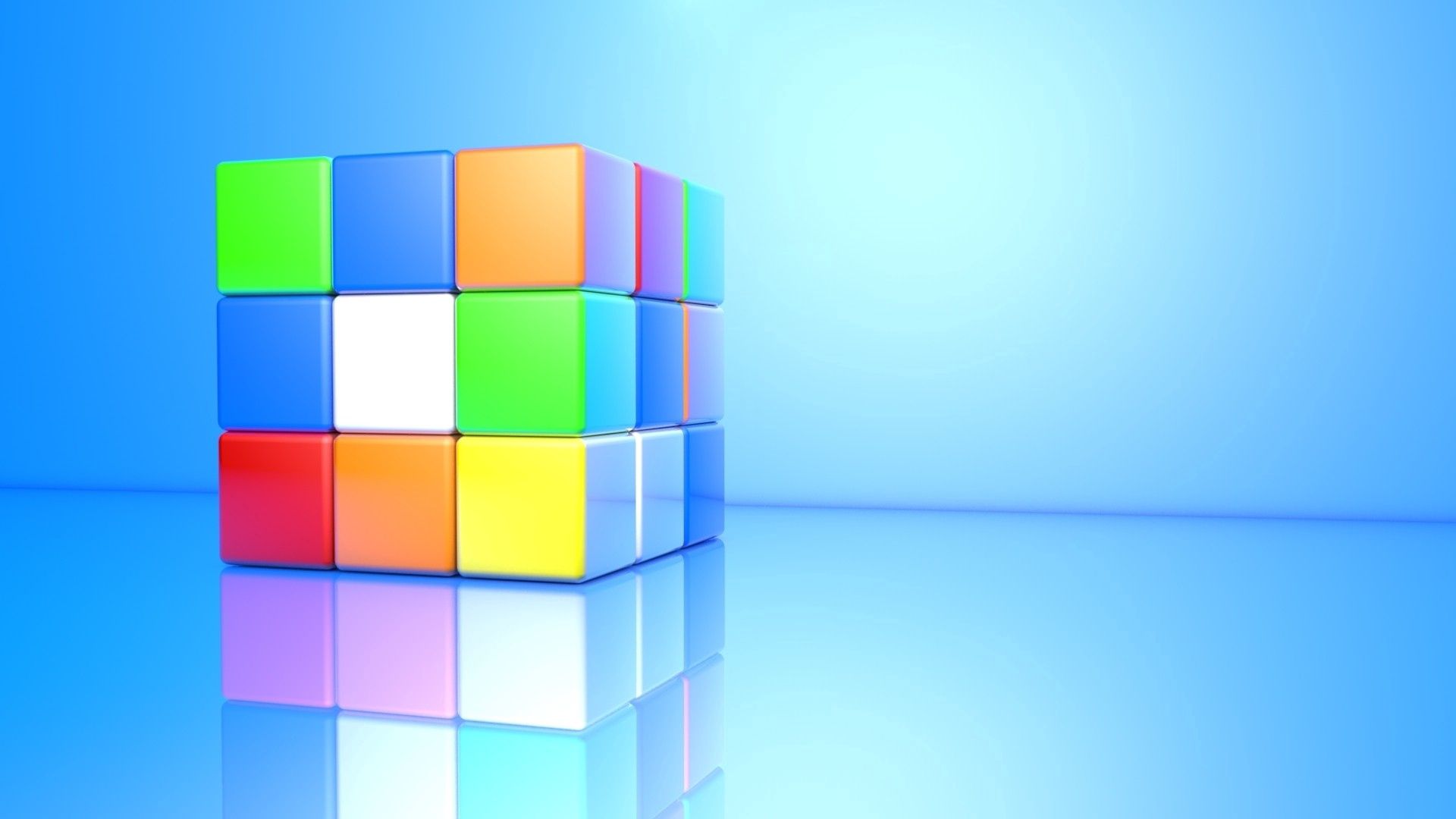 cube, rubik's cube, multicolored, 3d, motley, surface