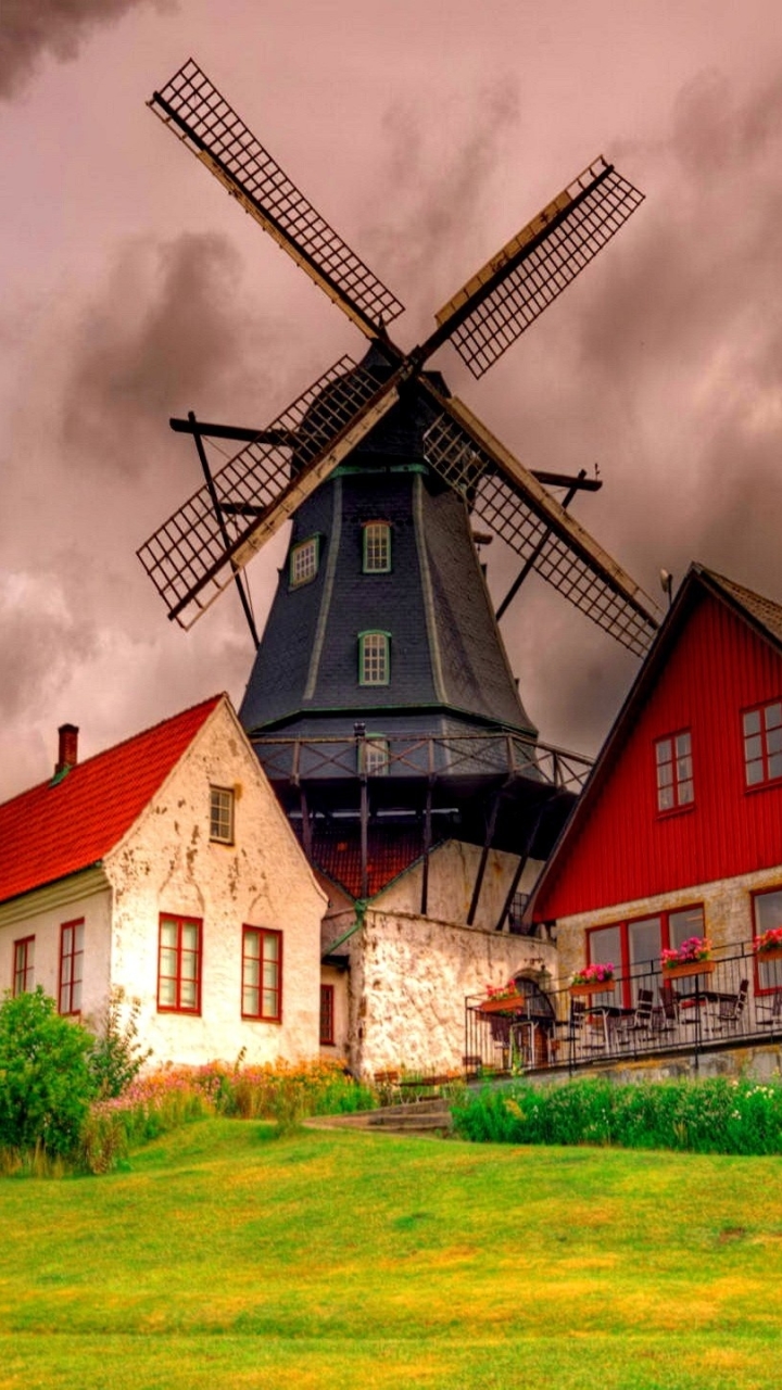 Handy-Wallpaper Windmühle, Menschengemacht kostenlos herunterladen.