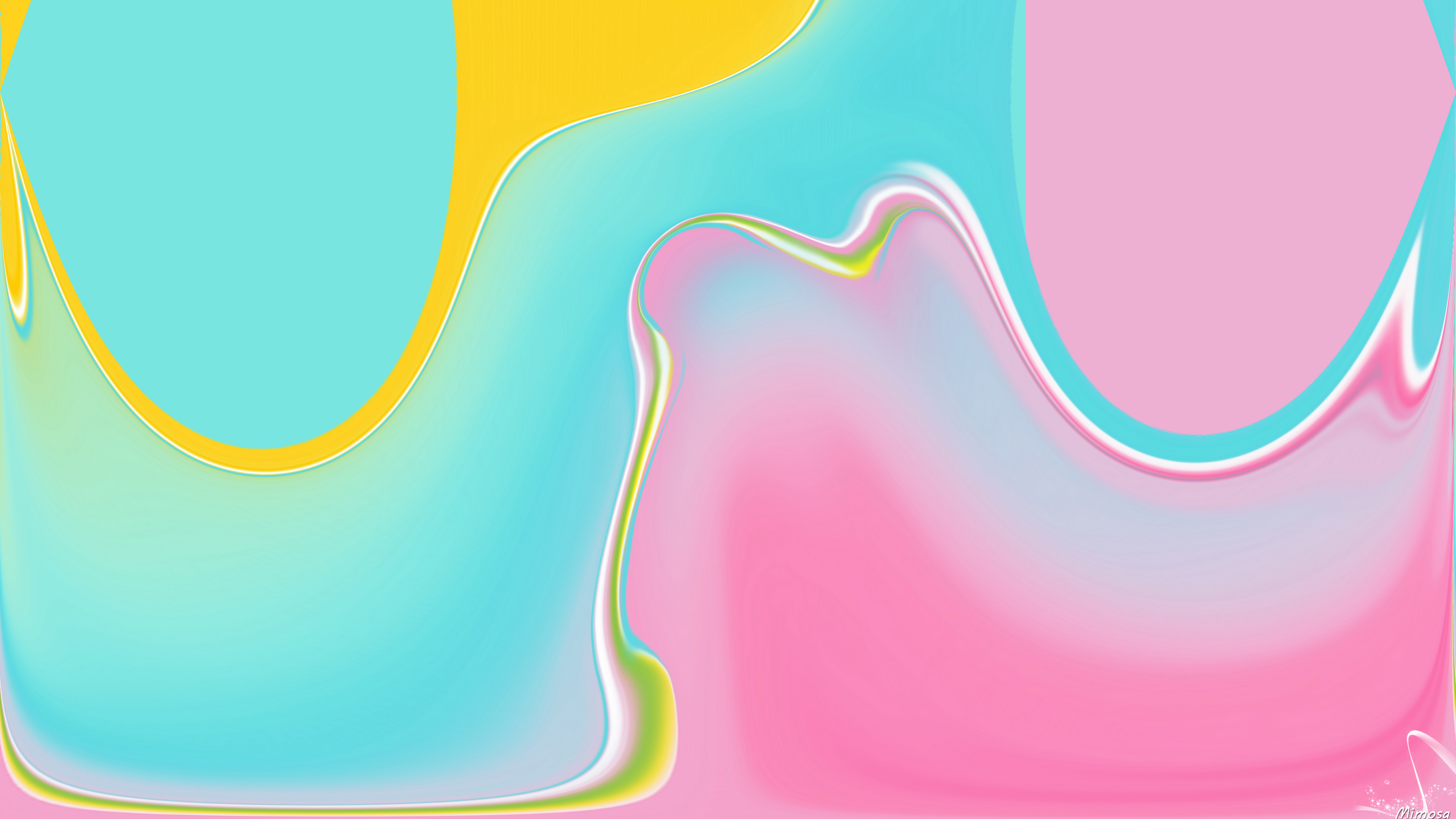 無料モバイル壁紙ピンク, 青い, 色, 概要, 涼しい, 黄色, 勾配をダウンロードします。