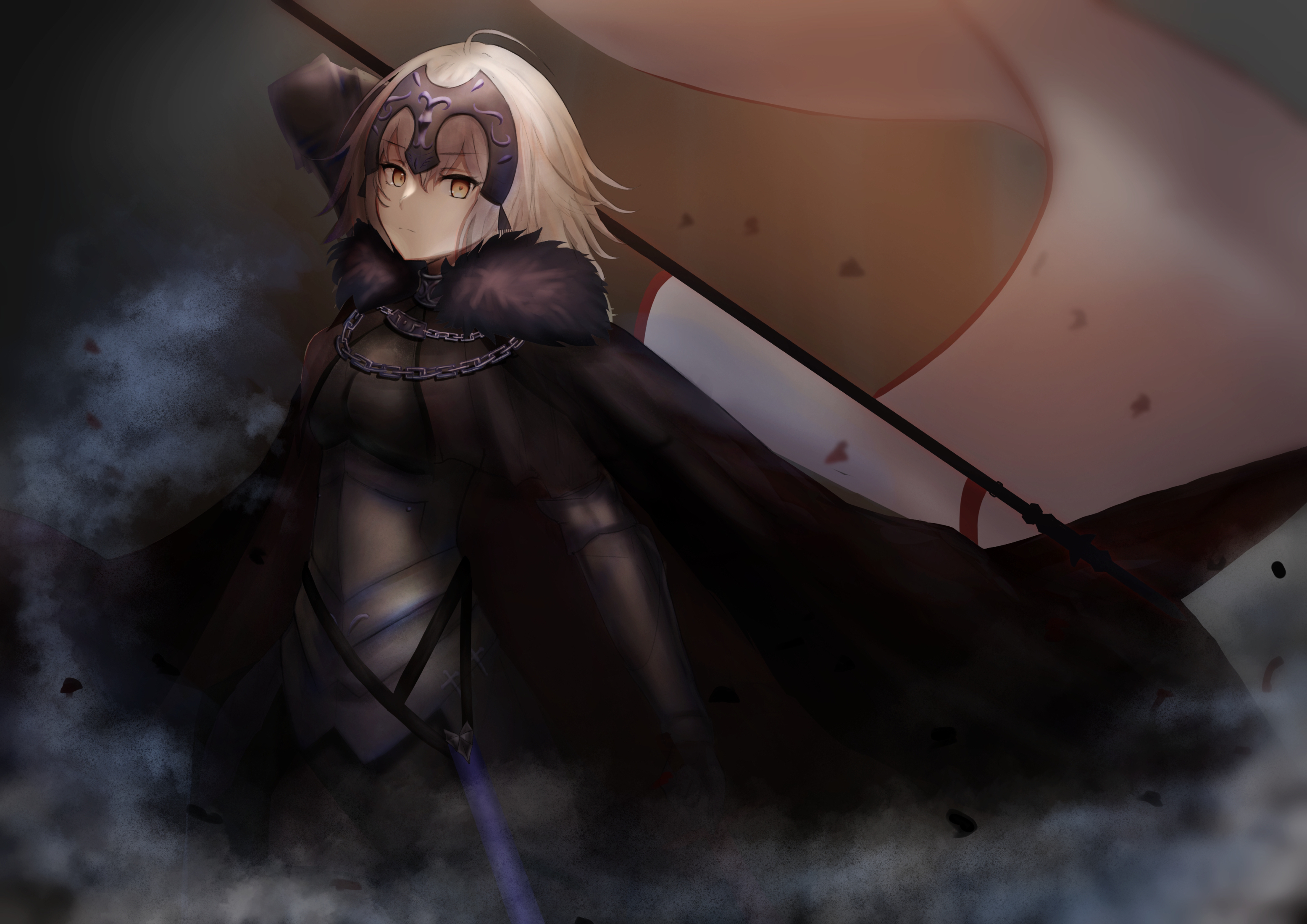 Download mobile wallpaper Anime, Yellow Eyes, Short Hair, Fate/grand Order, Jeanne D'arc Alter, Avenger (Fate/grand Order), Fate Series for free.