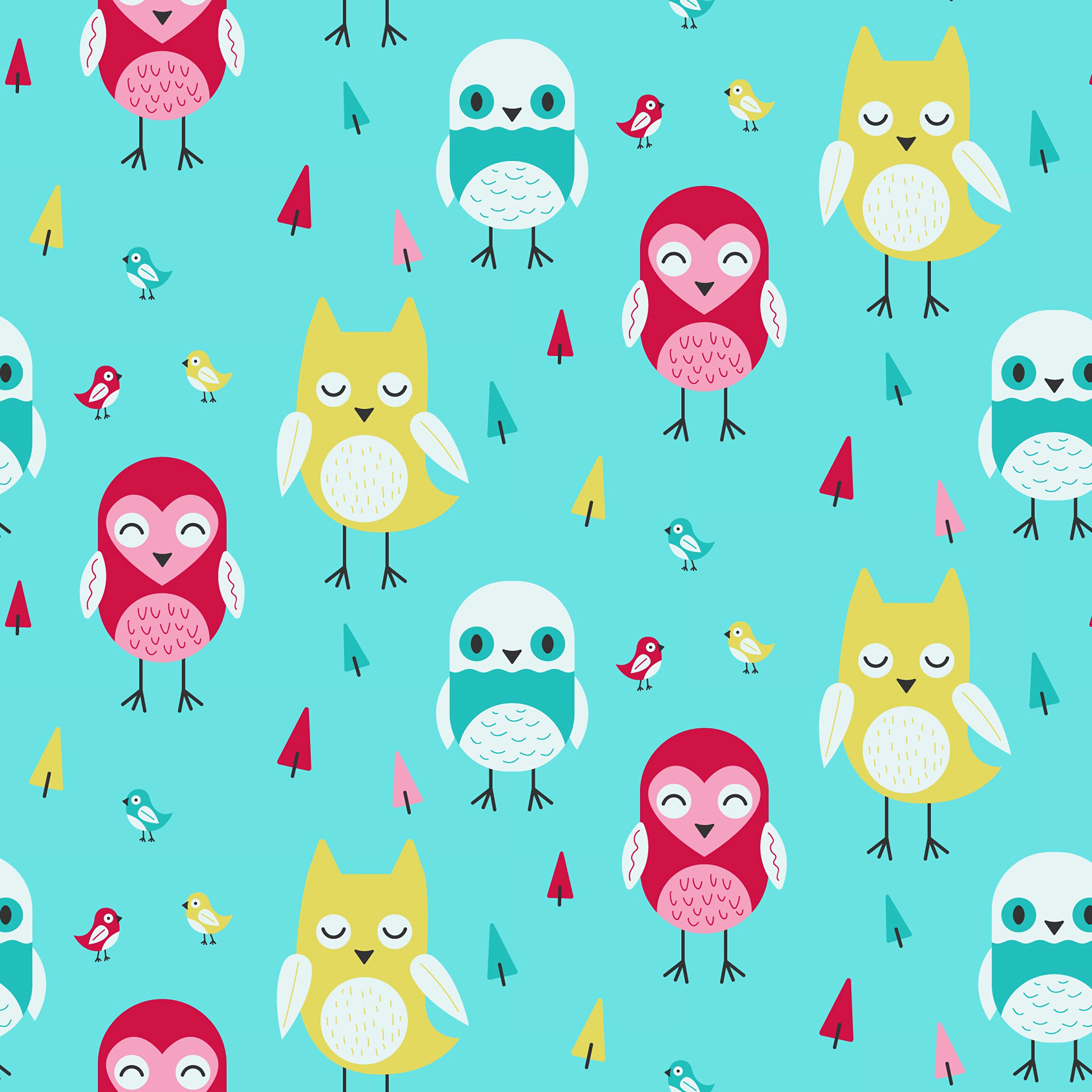 art, patterns, textures, vector, owl, multicolored, motley, texture phone background