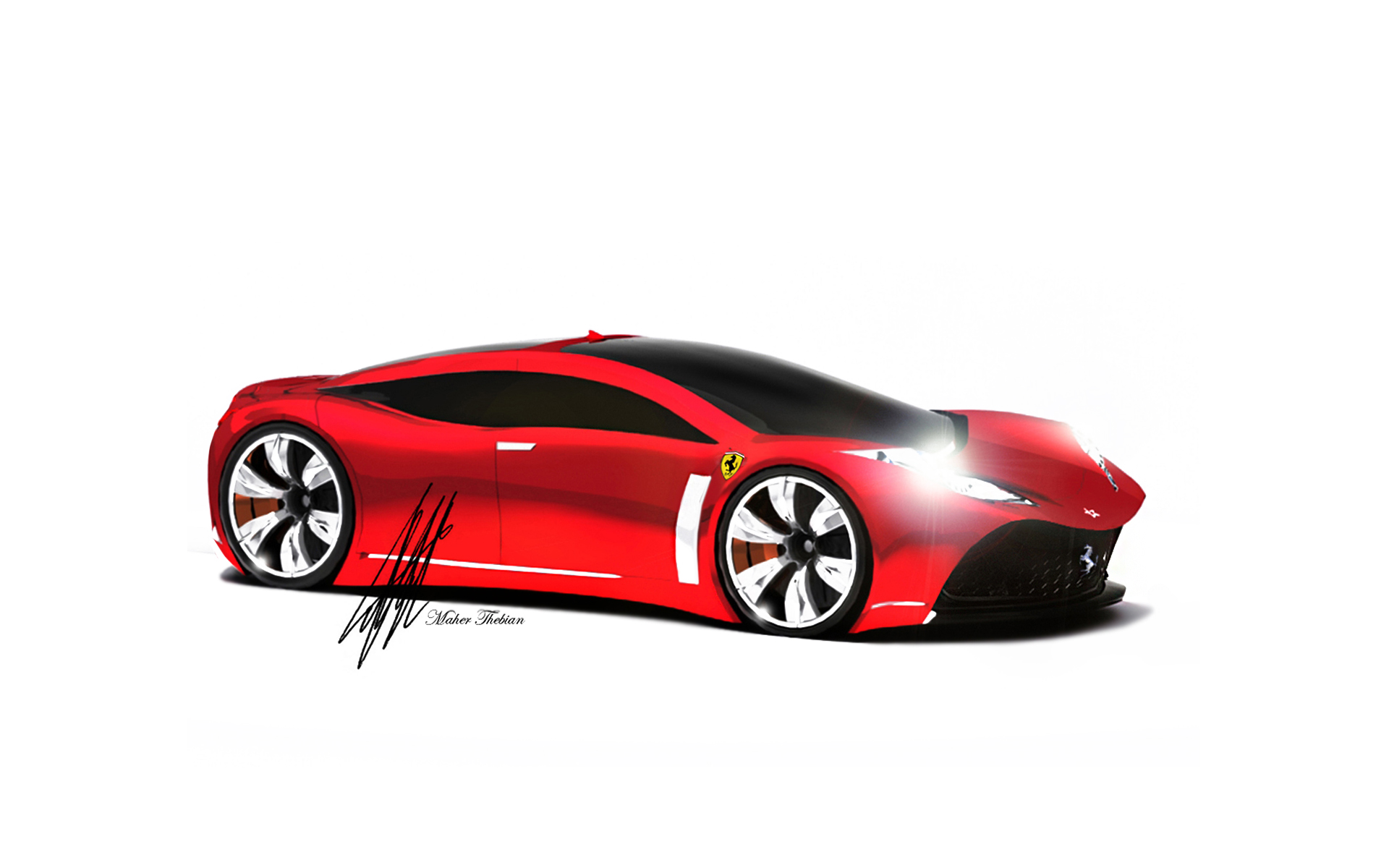 Handy-Wallpaper Konzeptauto, Ferrari, Supersportwagen, Fahrzeuge kostenlos herunterladen.