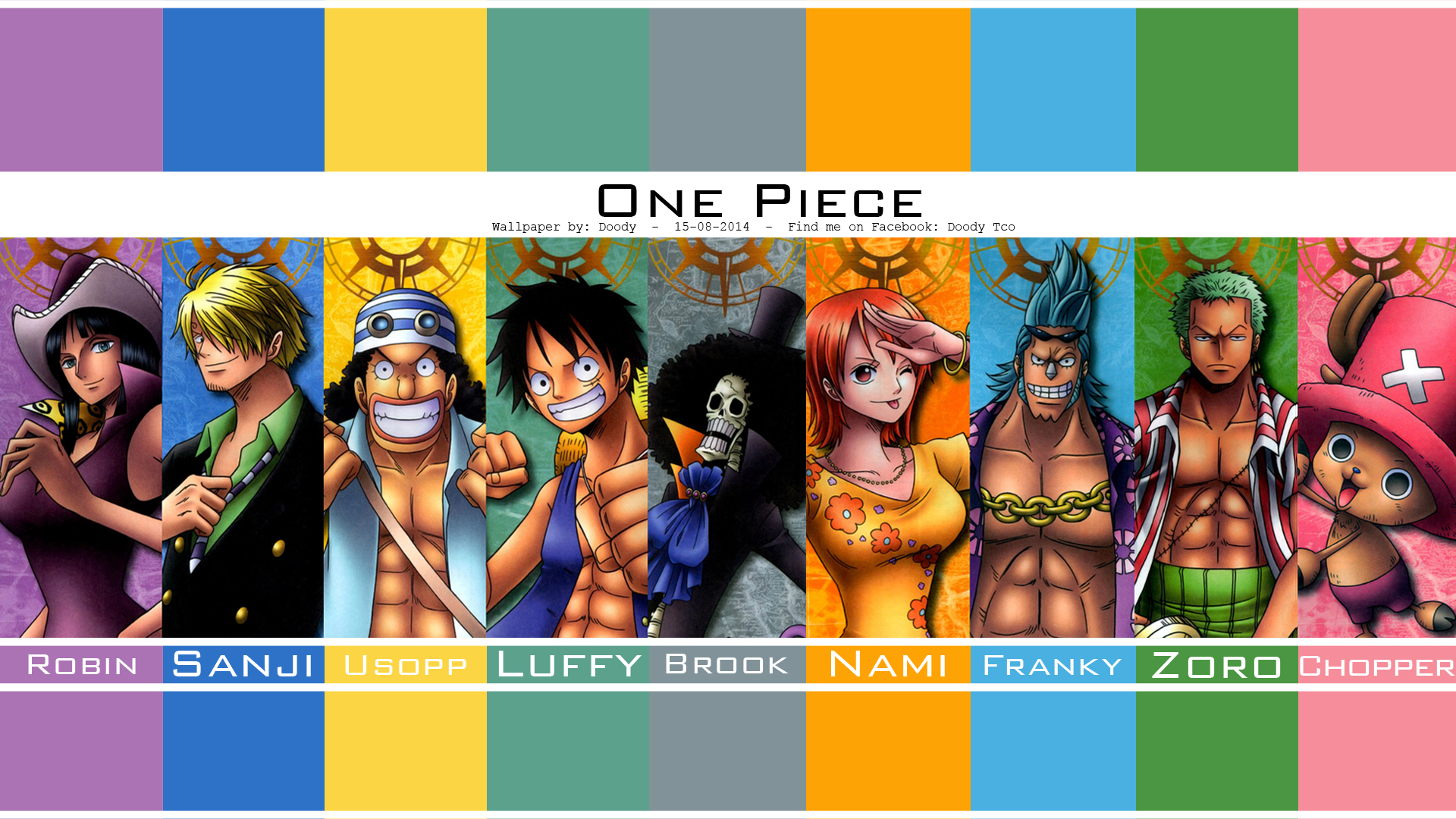 Handy-Wallpaper Animes, One Piece, Tony Tony Chopper, Lysop (One Piece), Roronoa Zorro, Affe D Luffy, Nami (Einteiler), Sanji (Einteiler), Bach (Einteiler), Nico Robin, Franky (Einteiler) kostenlos herunterladen.