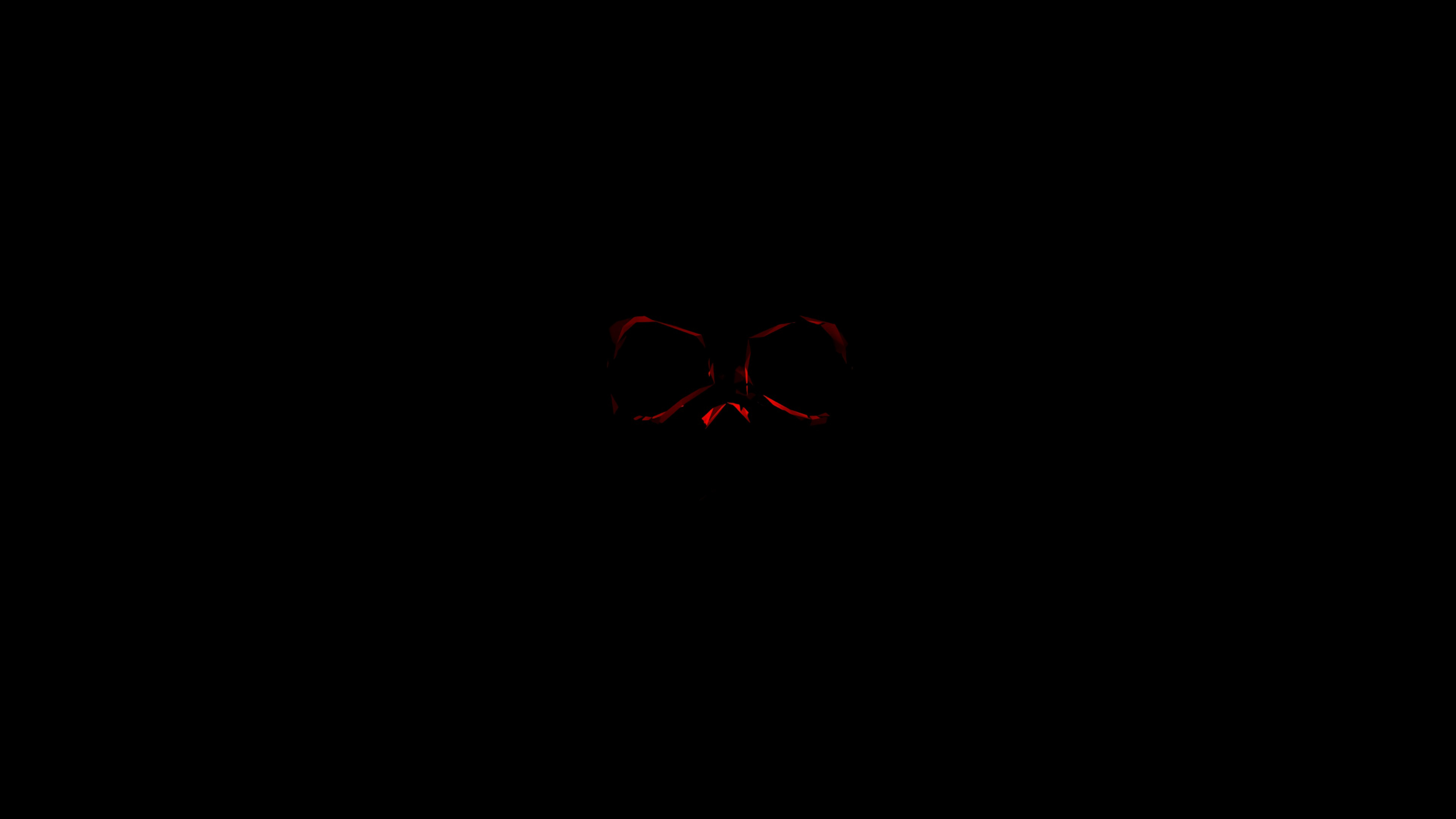 skull, darkness, black, red, dark Smartphone Background