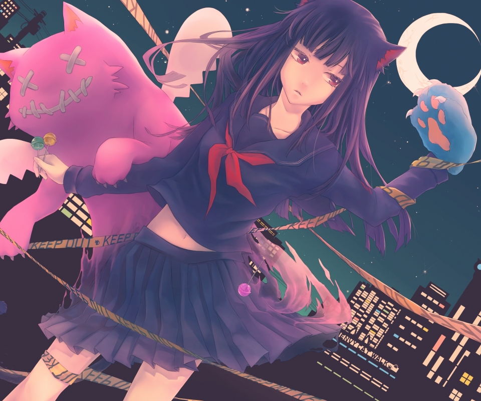 Download mobile wallpaper Anime, Vocaloid, School Uniform, Nekomimi for free.