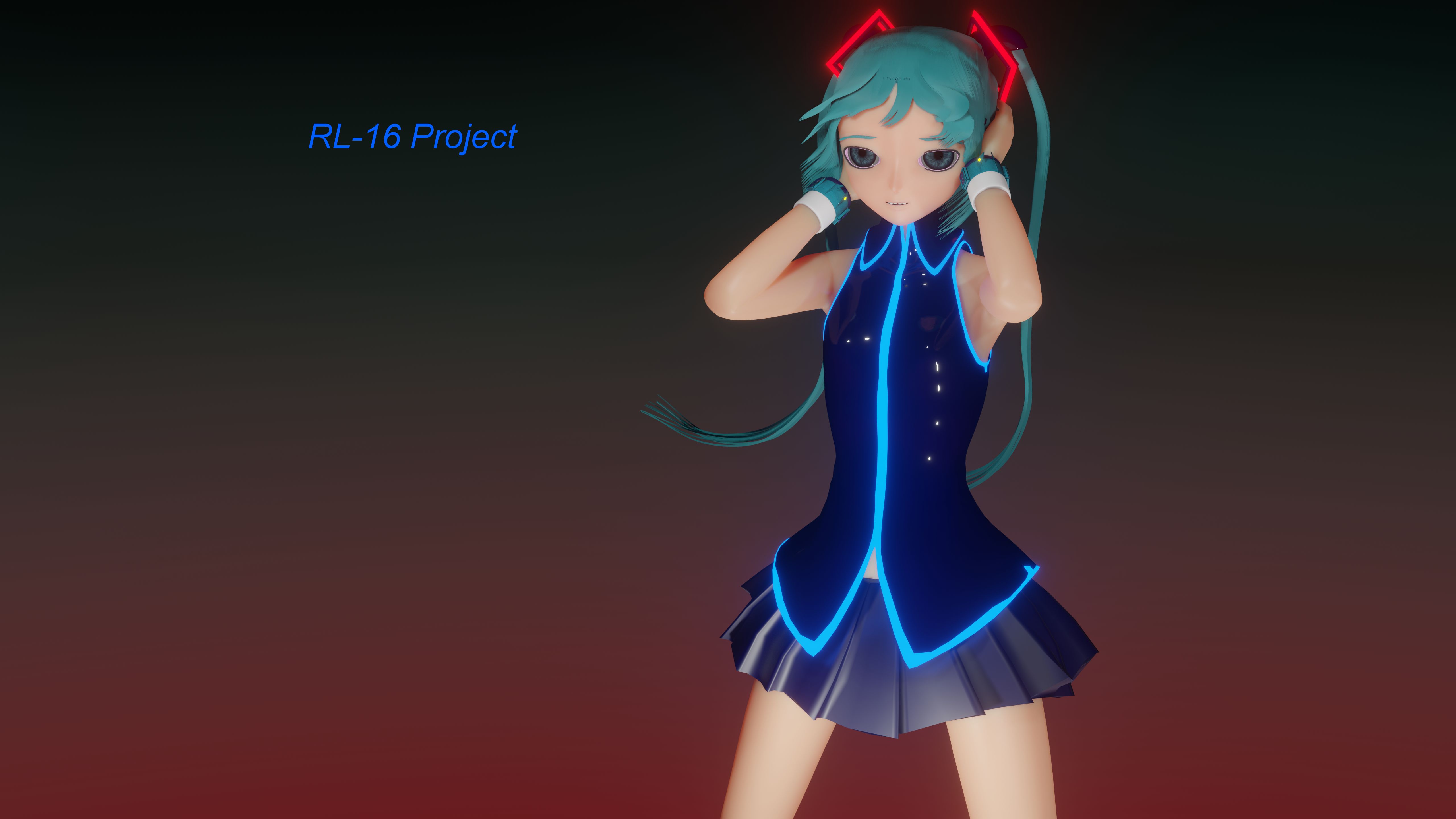 Laden Sie das Vocaloid, Mixer, Blaue Augen, Hatsune Miku, Animes, Lange Haare, Blender 3D, Youtube Musik-Bild kostenlos auf Ihren PC-Desktop herunter