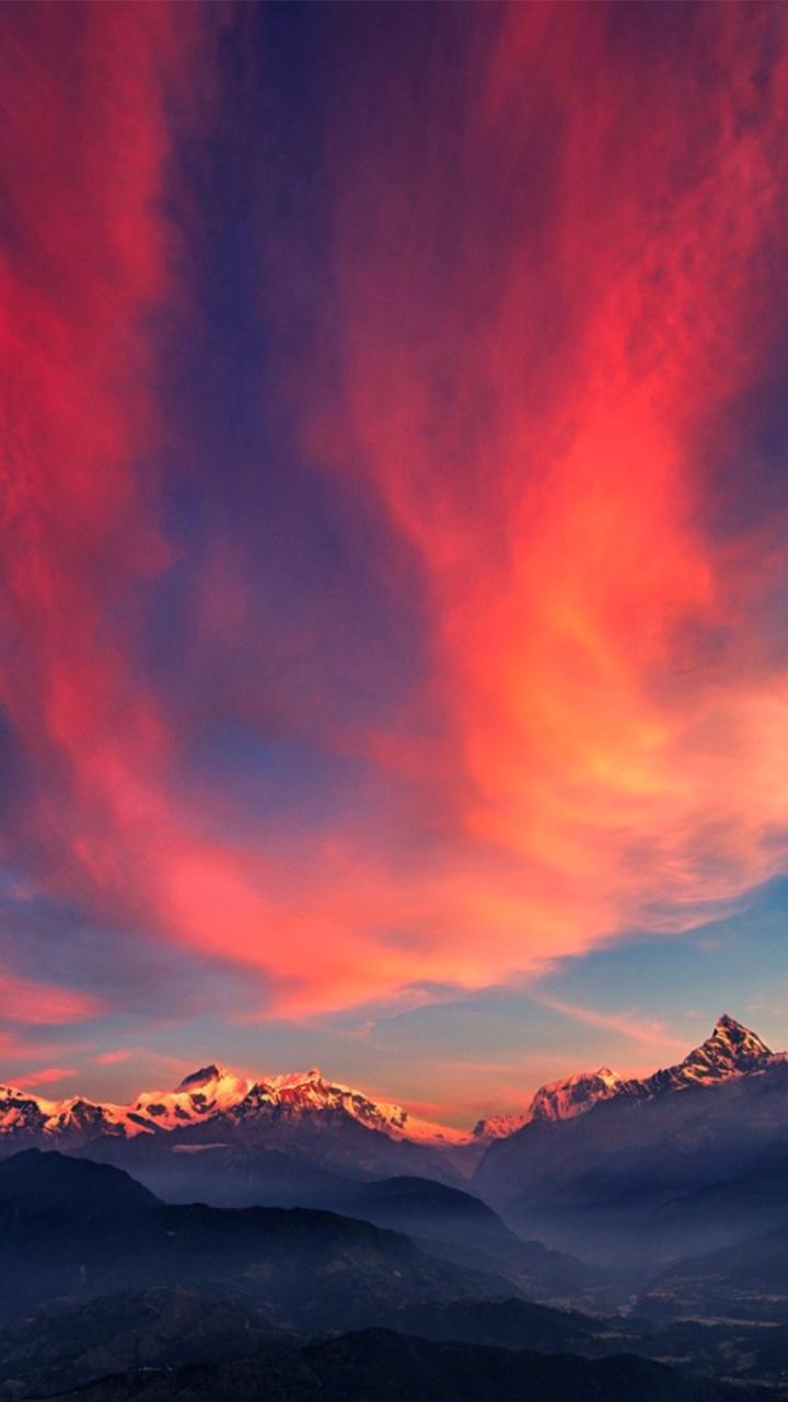 Download mobile wallpaper Landscape, Sunset, Mountain, Earth, Cloud for free.