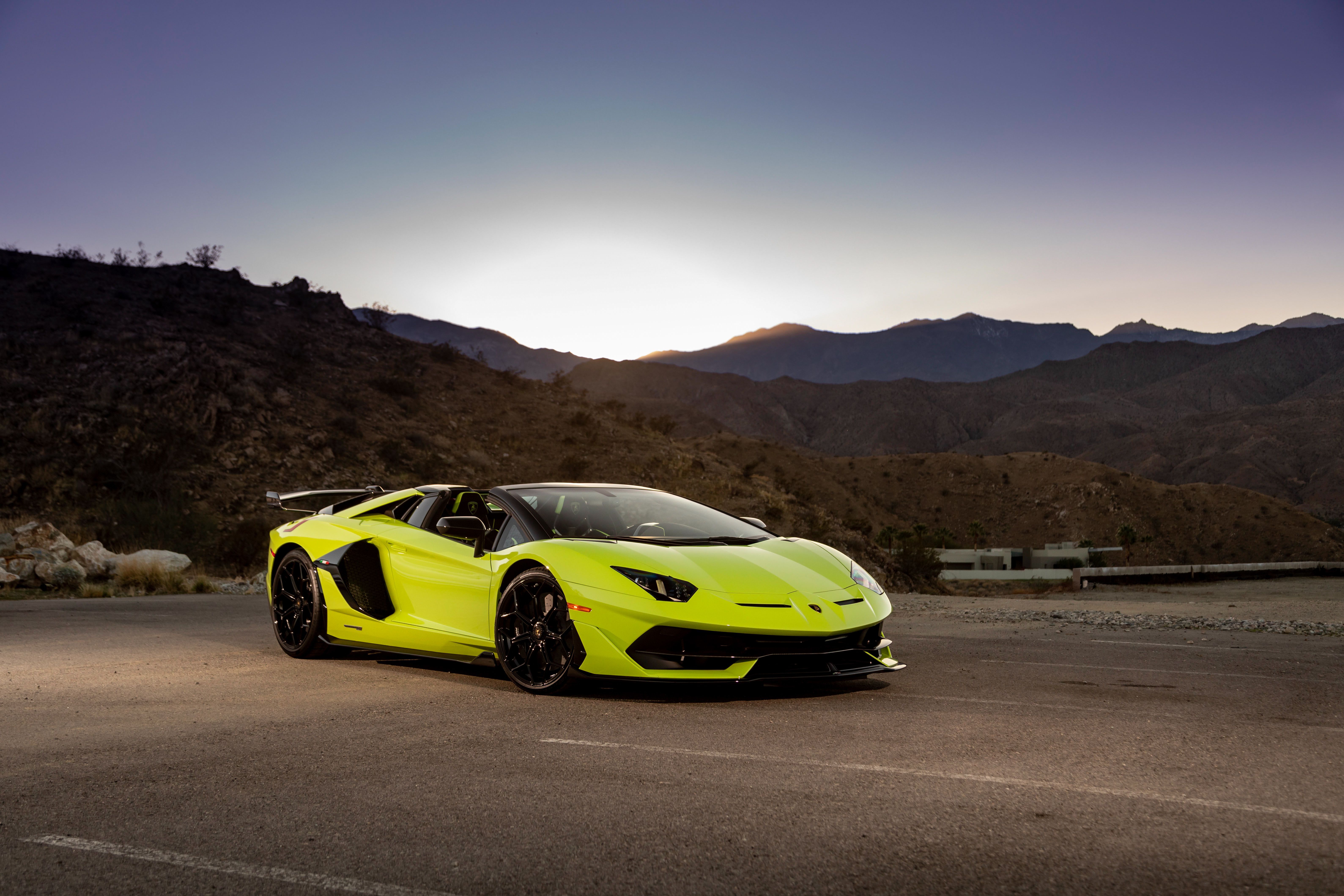 Download mobile wallpaper Lamborghini, Car, Supercar, Lamborghini Aventador, Vehicles, Yellow Car, Lamborghini Aventador Svj for free.