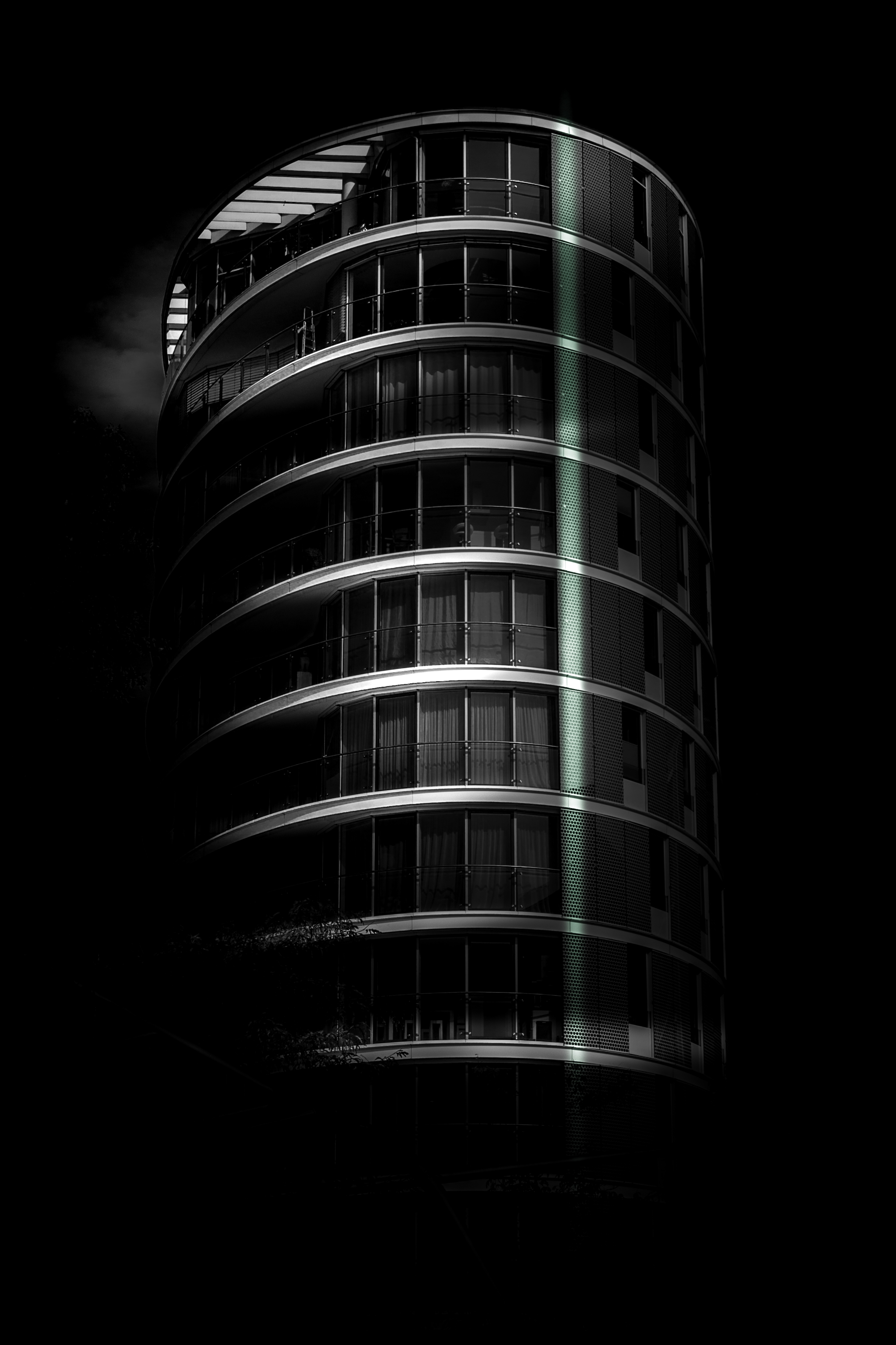 Download mobile wallpaper Building, Architecture, Dark, Minimalism for free.