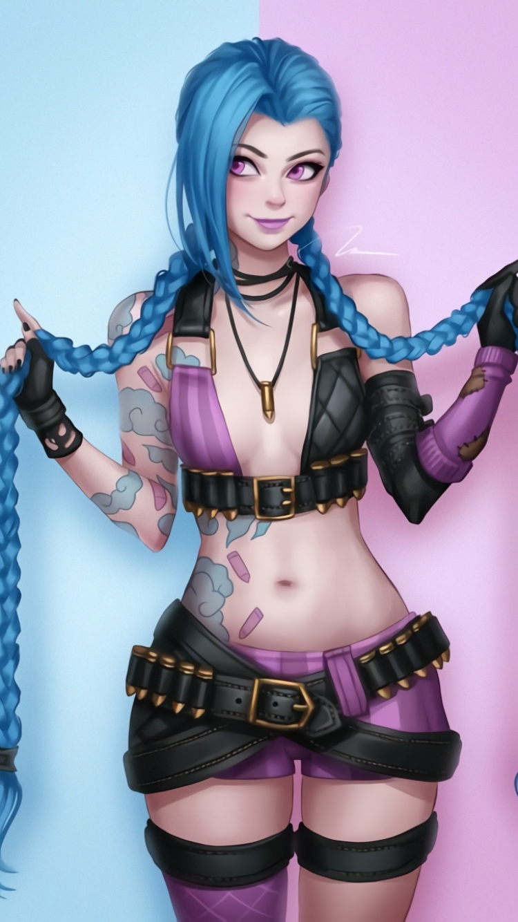 Handy-Wallpaper League Of Legends, Computerspiele, Jinx (Liga Der Legenden) kostenlos herunterladen.