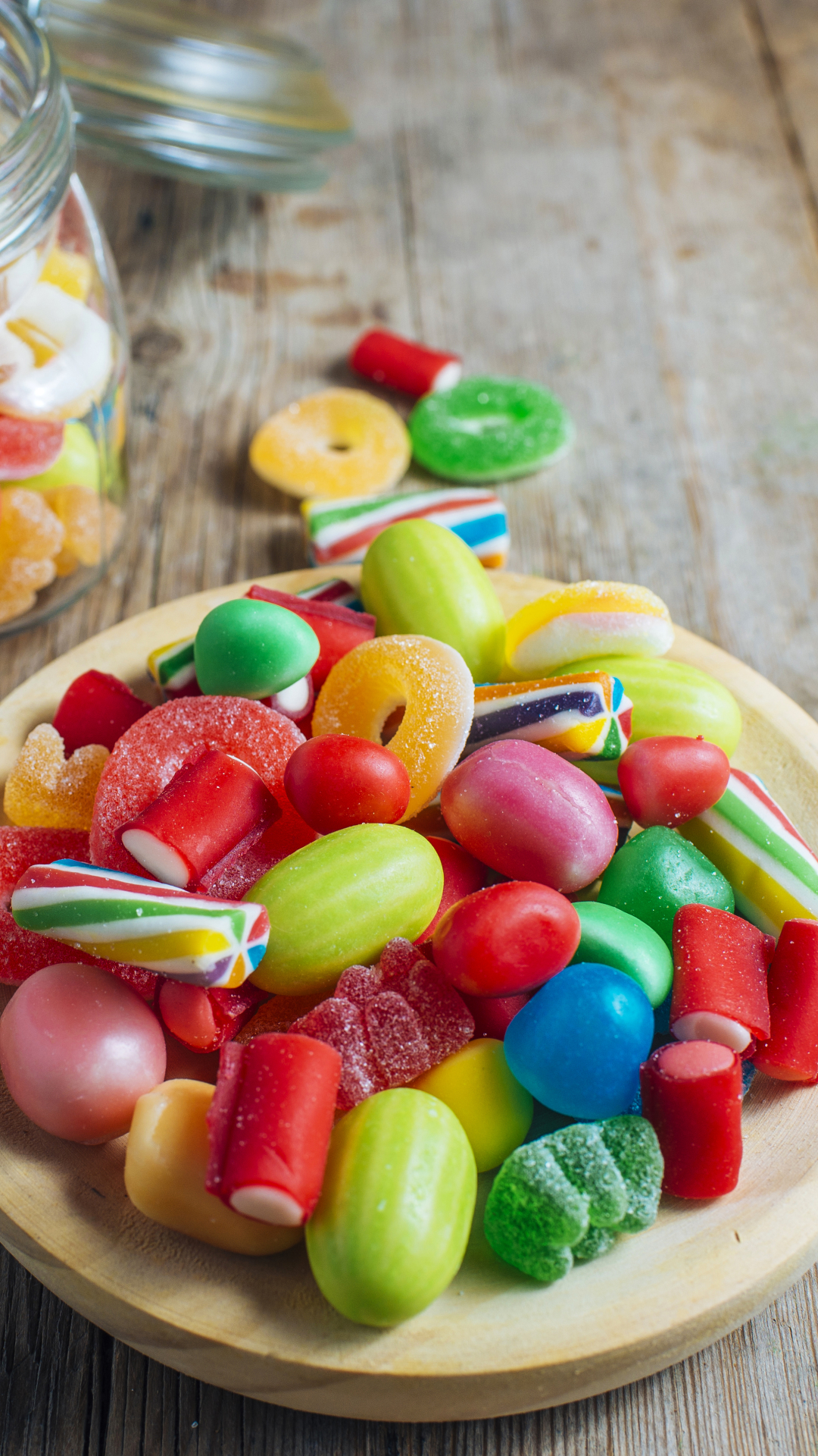 Download mobile wallpaper Food, Colors, Sweets, Candy for free.