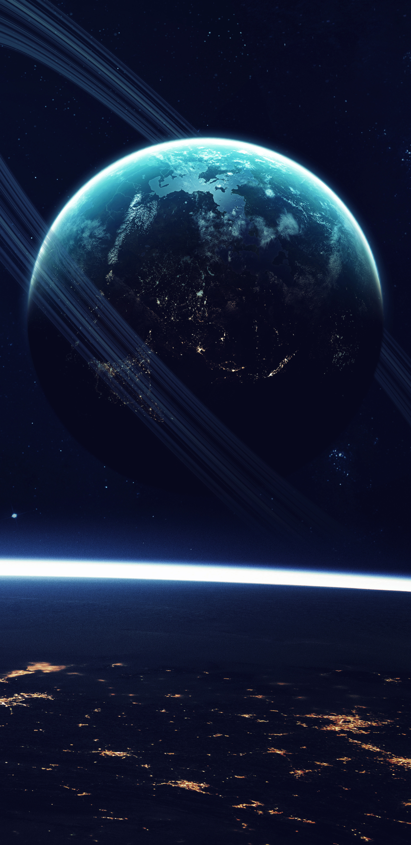 Handy-Wallpaper Planeten, Science Fiction, Planetenring, Planetarischer Ring kostenlos herunterladen.