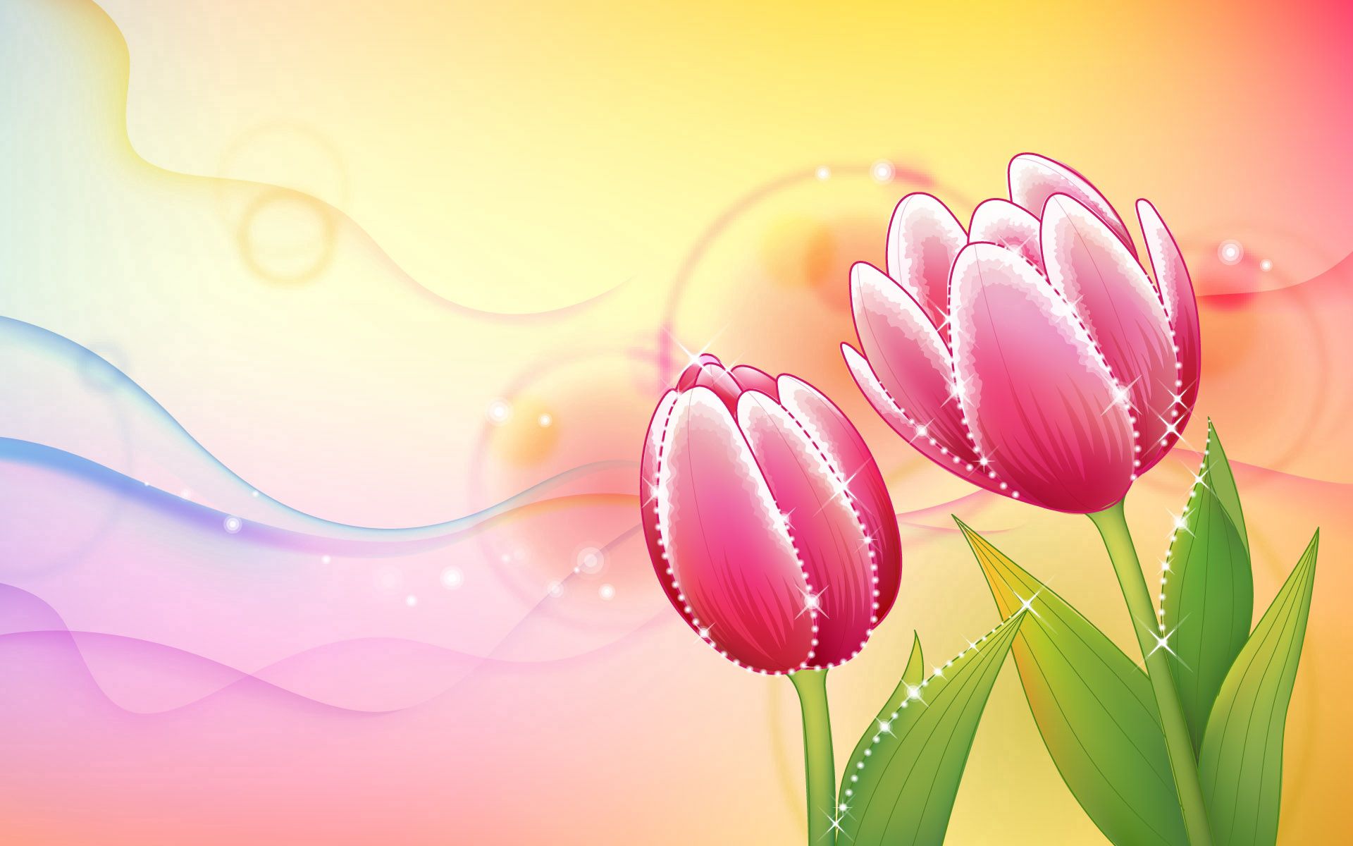 Téléchargez gratuitement l'image Éclat, Tulipe, Fleurs, Briller, Abstrait, Contexte sur le bureau de votre PC
