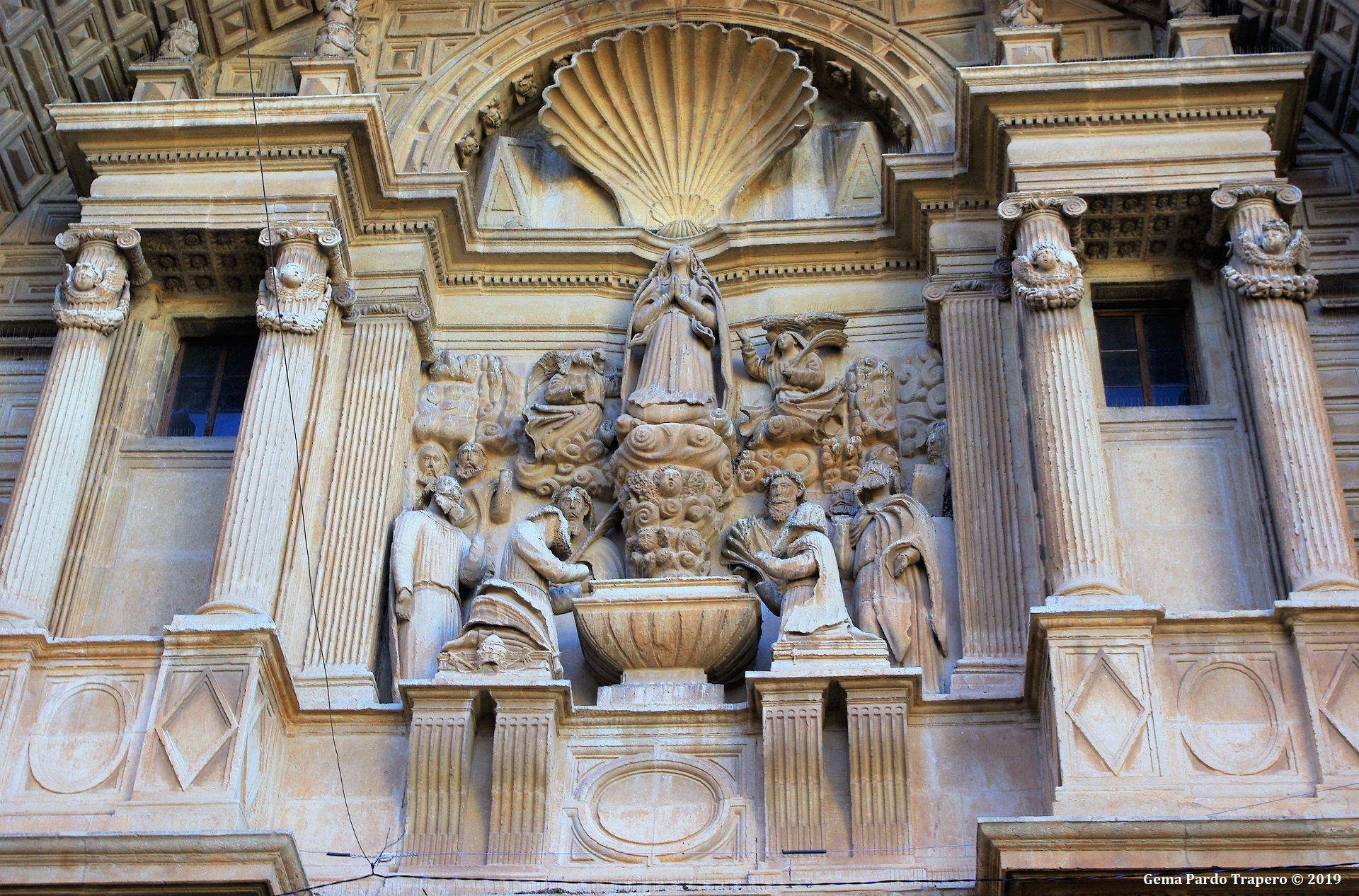 Handy-Wallpaper Skulptur, Kirche, Spanien, Menschengemacht, Albacete kostenlos herunterladen.