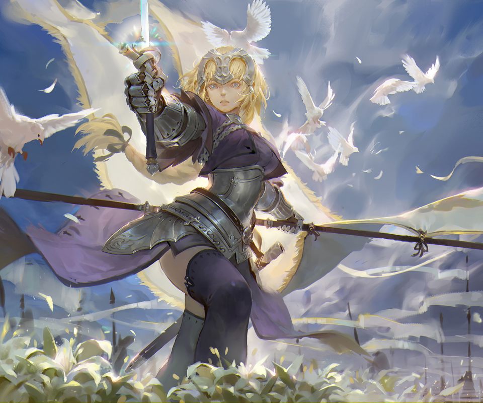 Download mobile wallpaper Anime, Fate/grand Order, Fate/apocrypha, Jeanne D'arc (Fate Series), Ruler (Fate/grand Order), Fate Series for free.