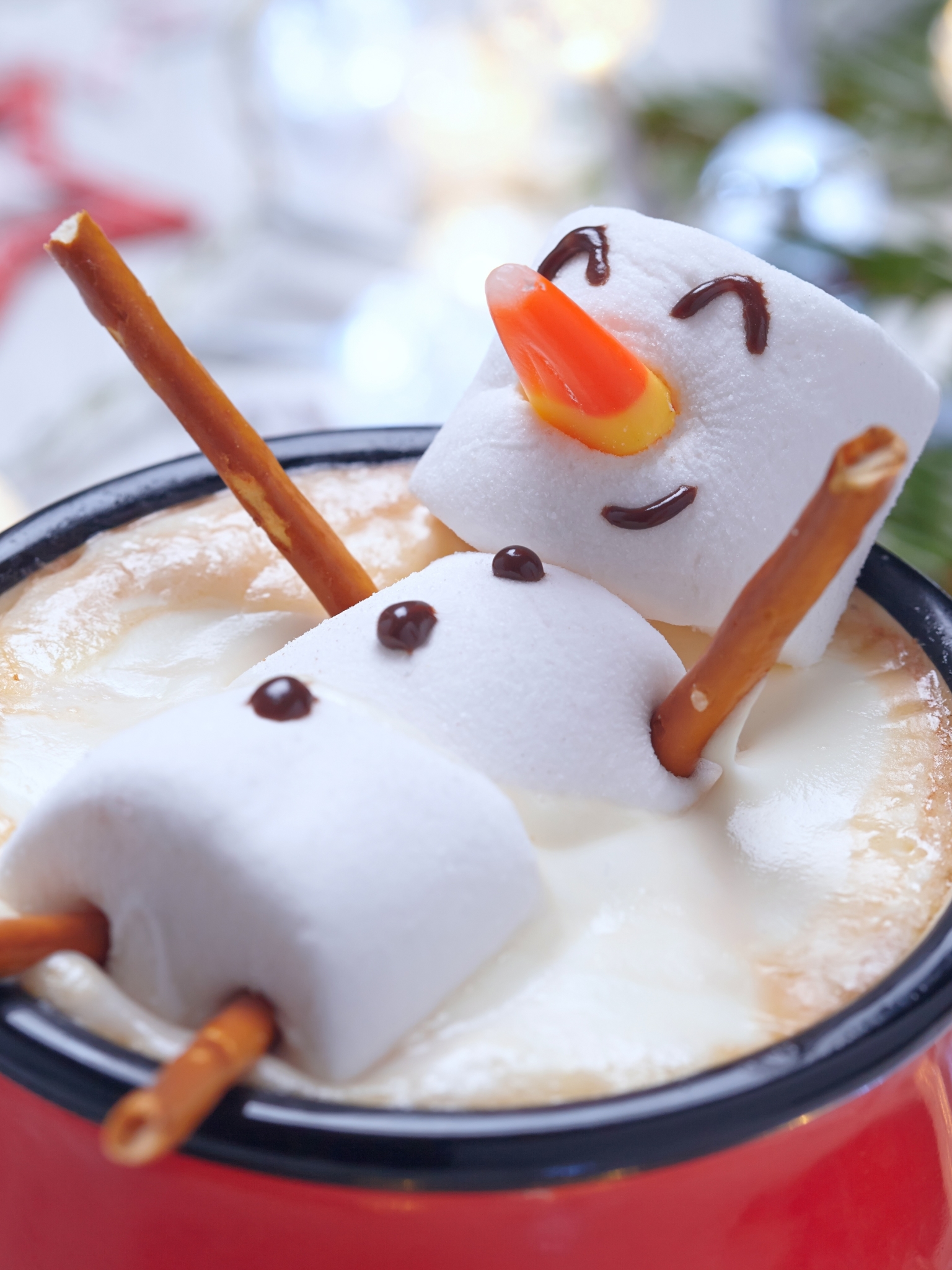 Download mobile wallpaper Food, Snowman, Marshmallow, Hot Chocolate for free.