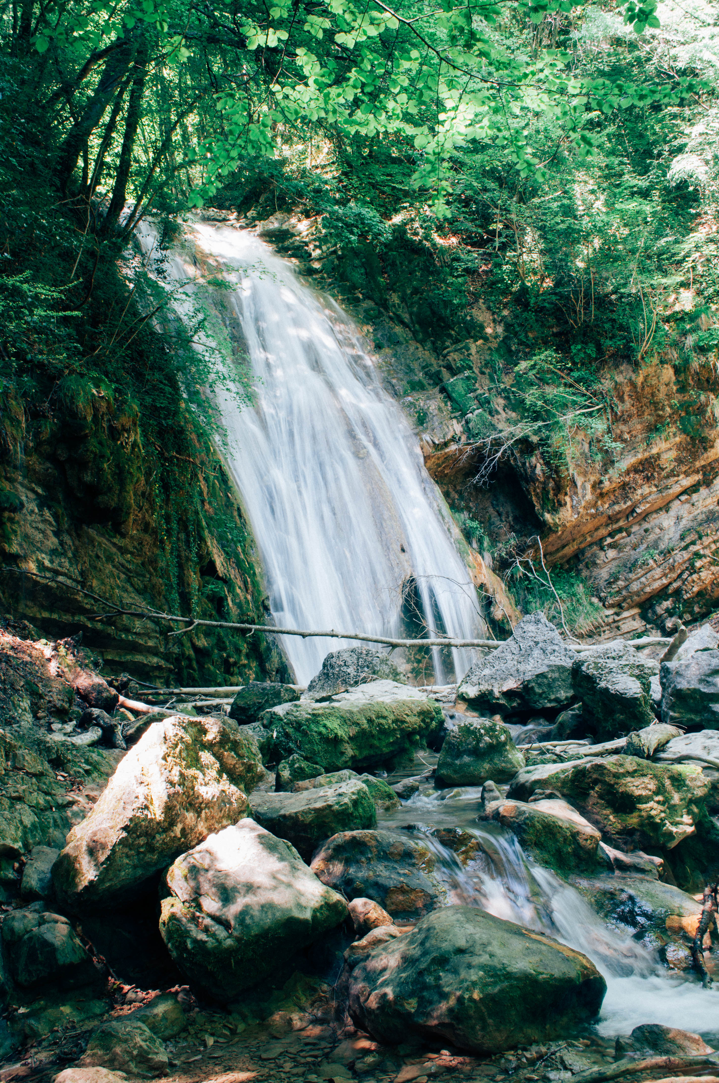 water, nature, stones, waterfall, creek, brook