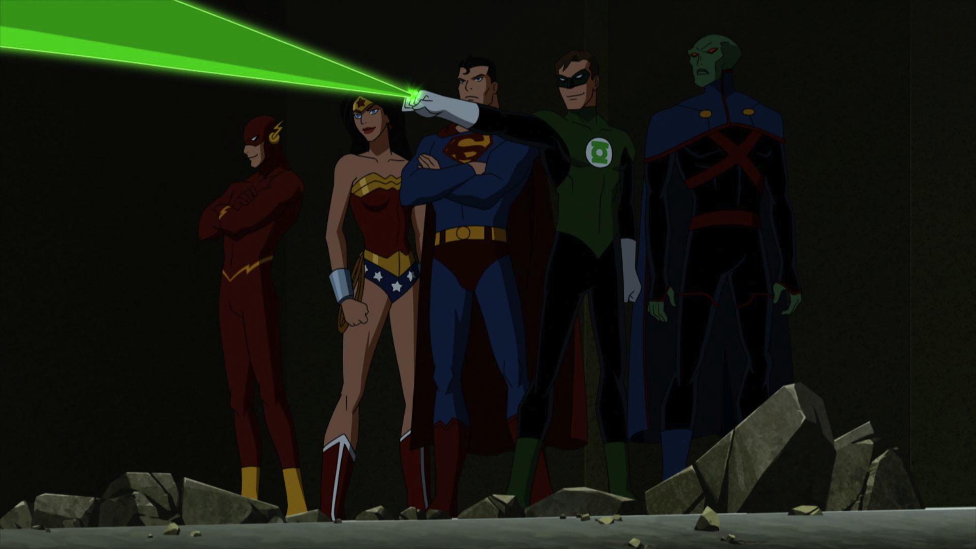 movie, justice league: doom, barry allen, flash, green lantern, hal jordan, justice league, martian manhunter, superman, wonder woman