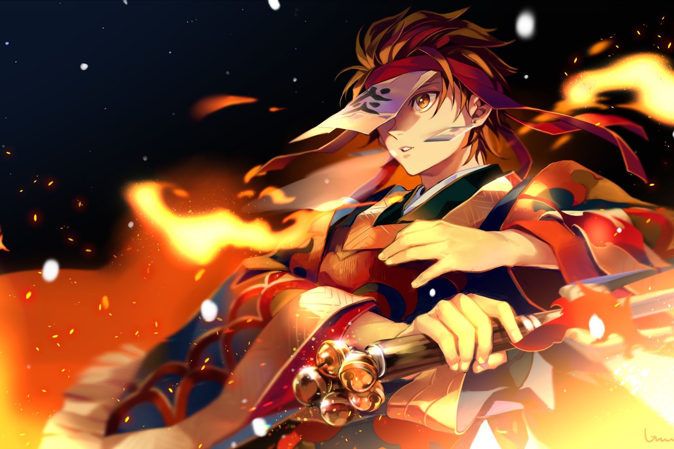 Handy-Wallpaper Animes, Demon Slayer, Tanjiro Kamado kostenlos herunterladen.